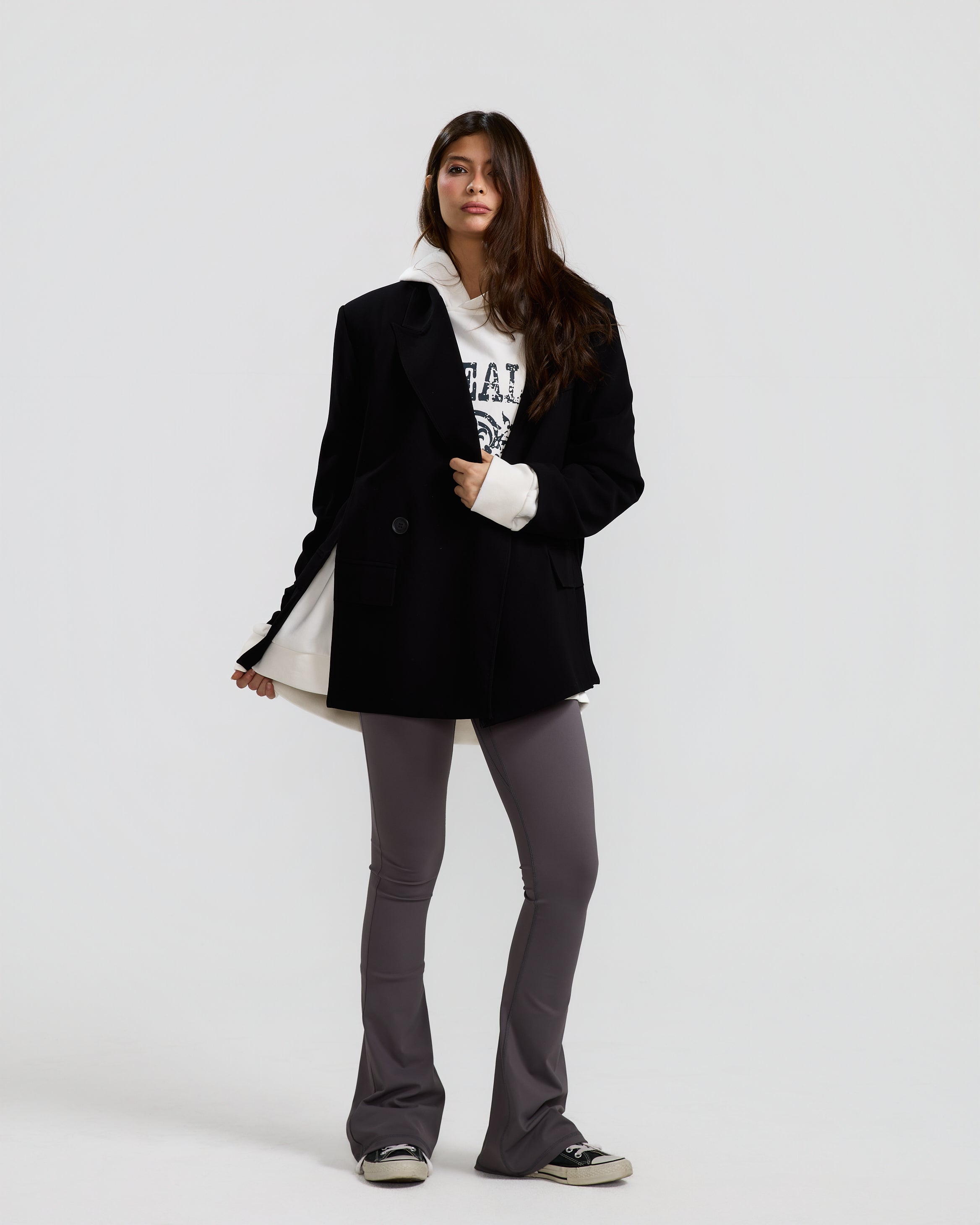 Flared Legging In Dark Grey