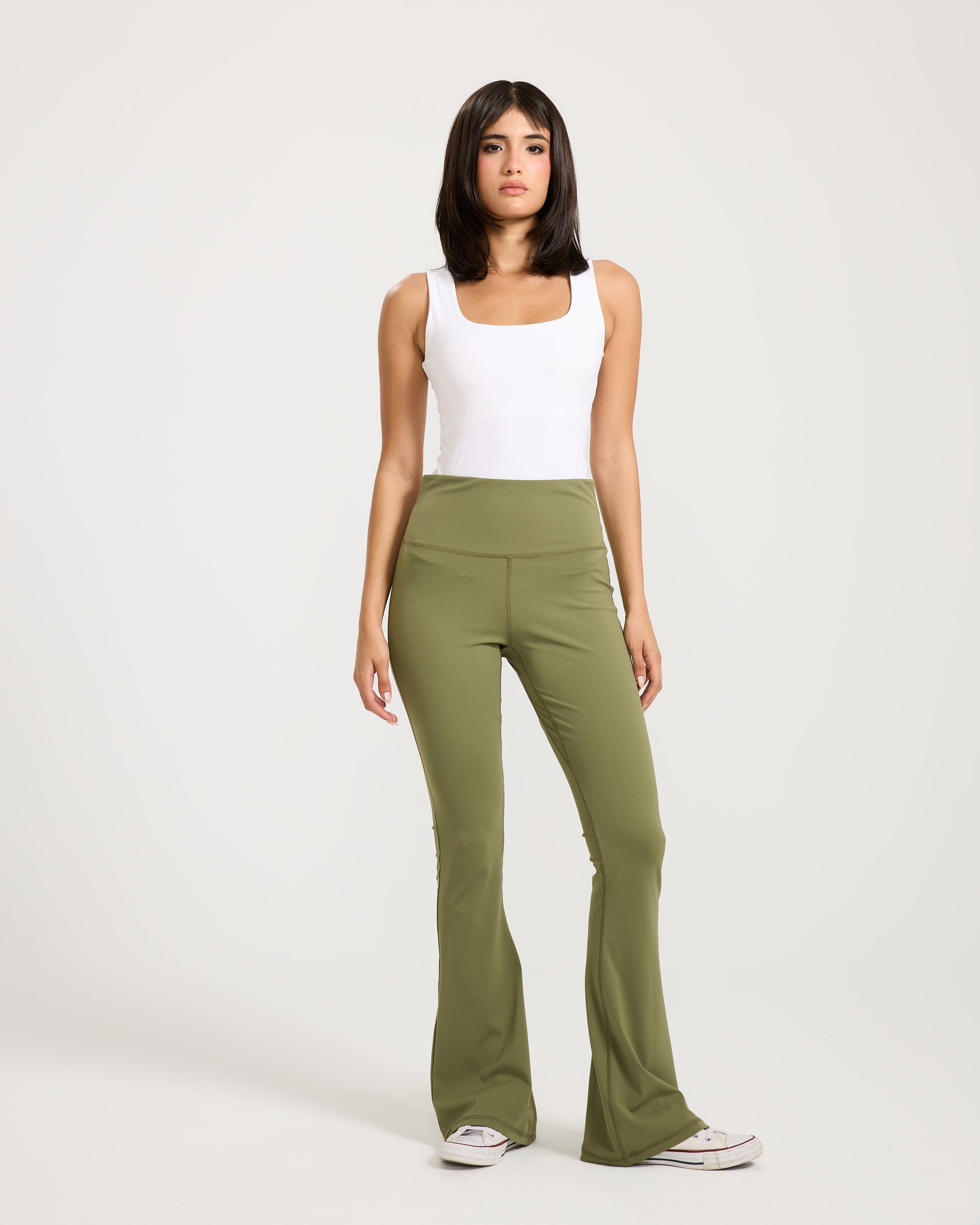 Flared Legging In Olive