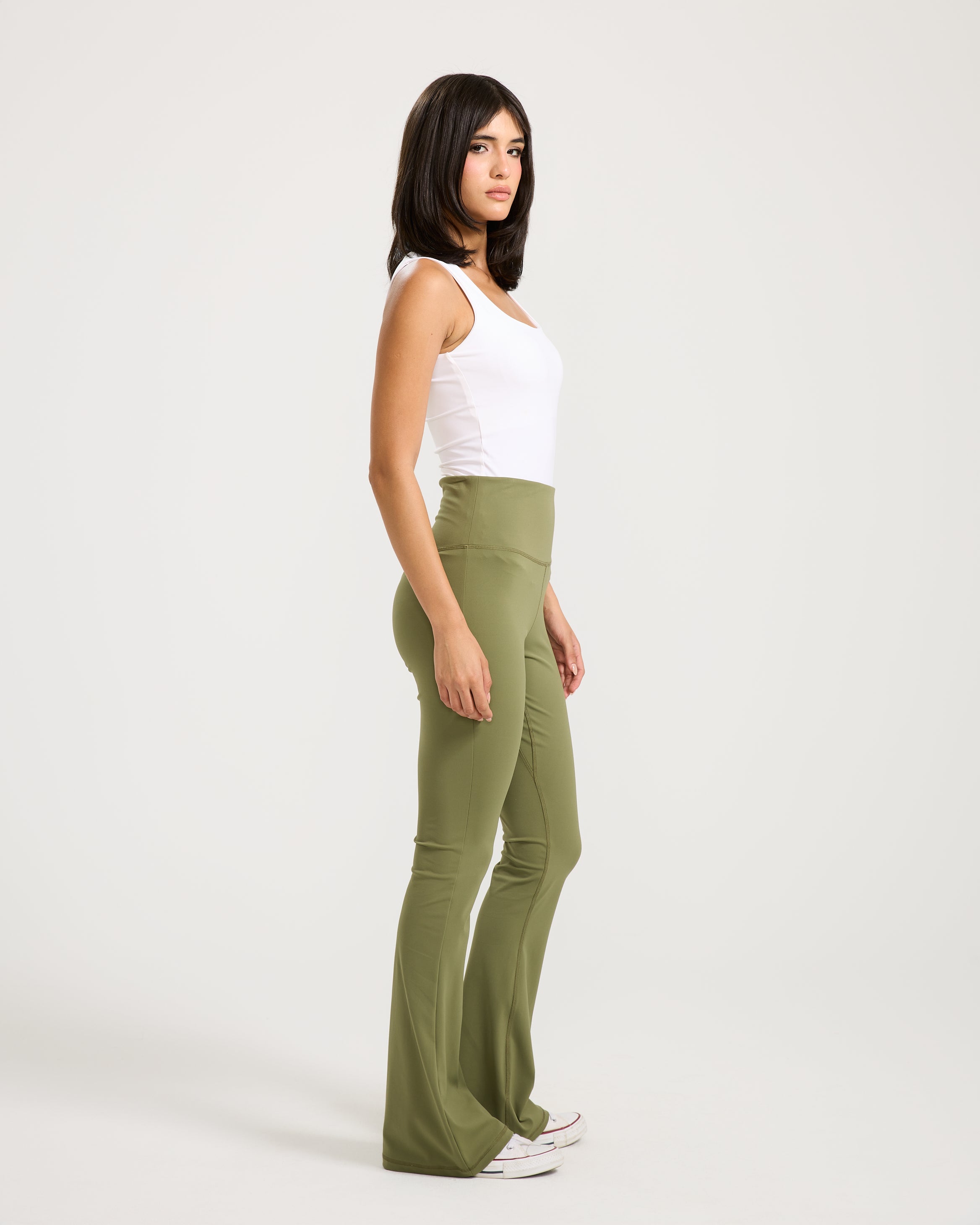 Flared Legging In Olive