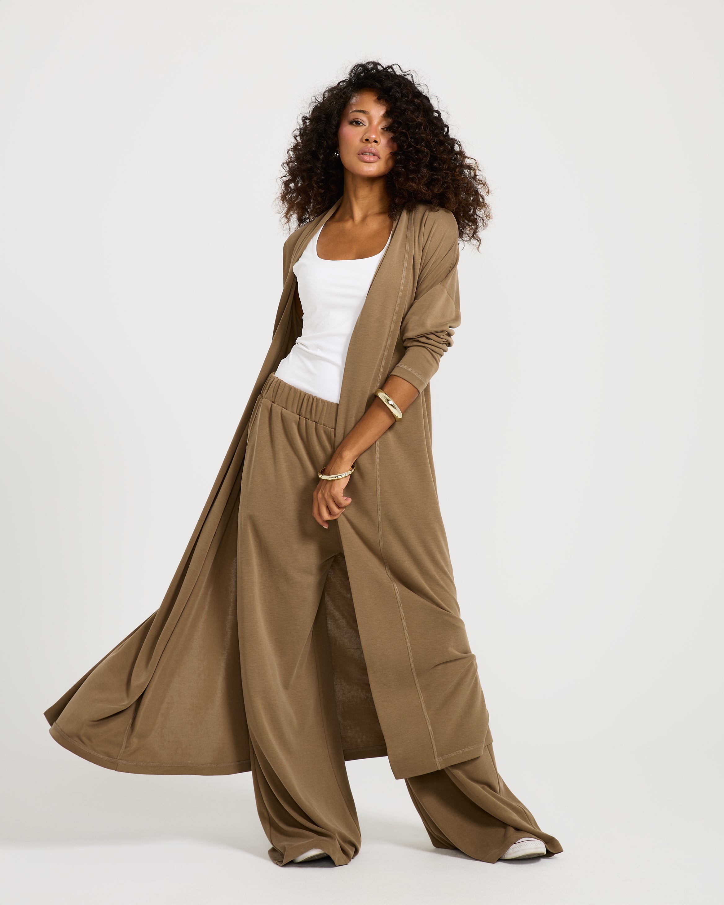 Maxi Coffee Cardigan