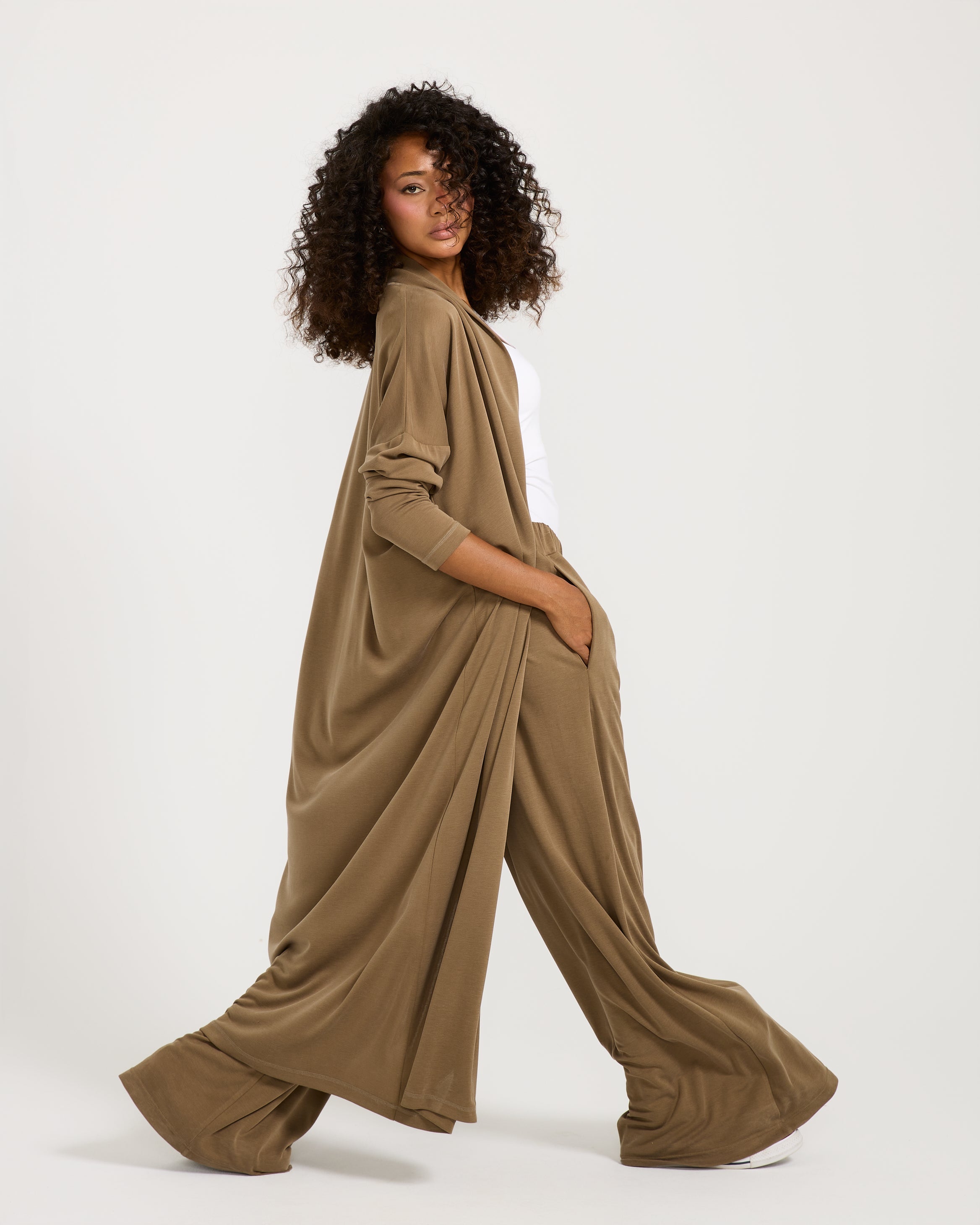 Maxi Coffee Cardigan
