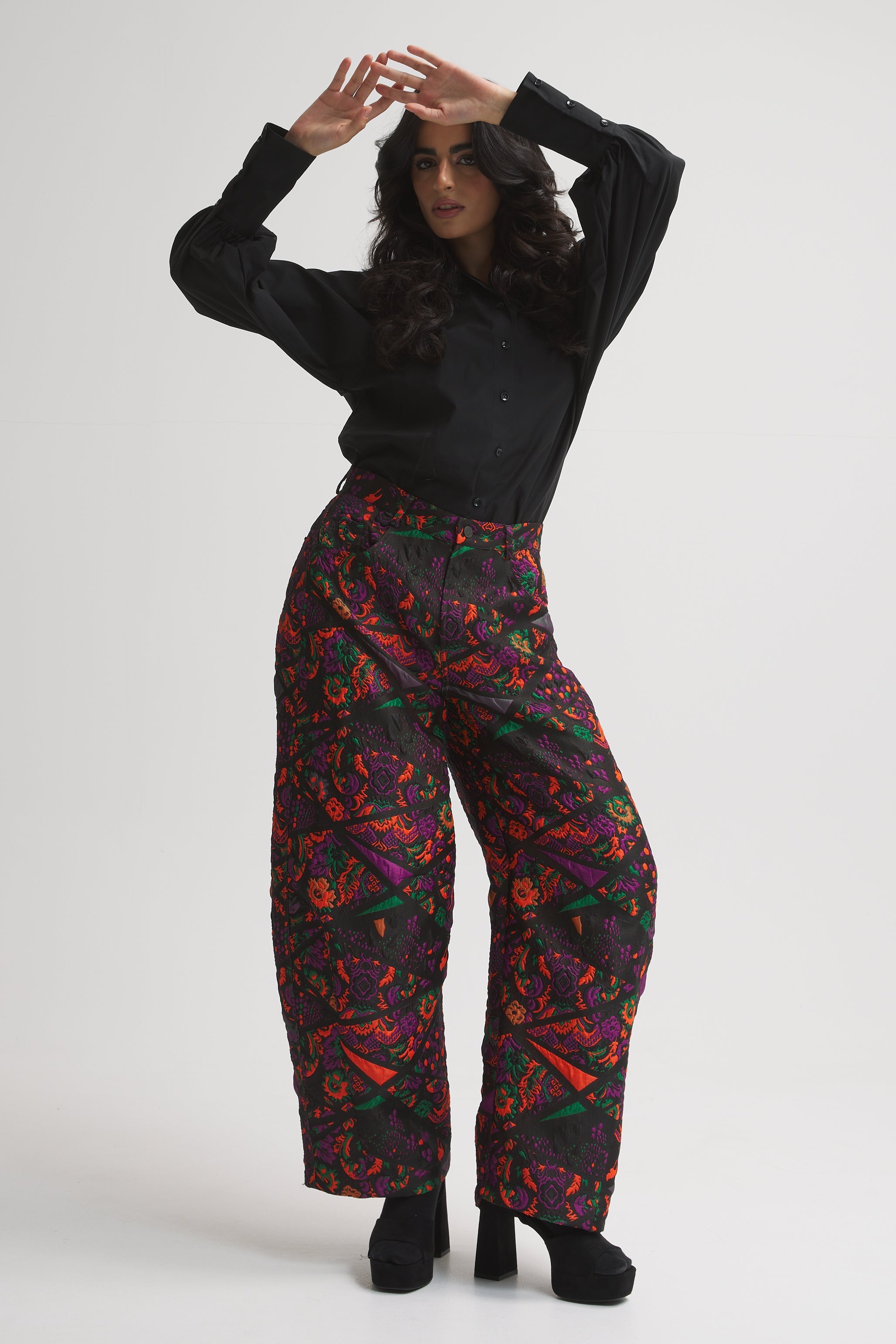 Flowery Balloon Pants