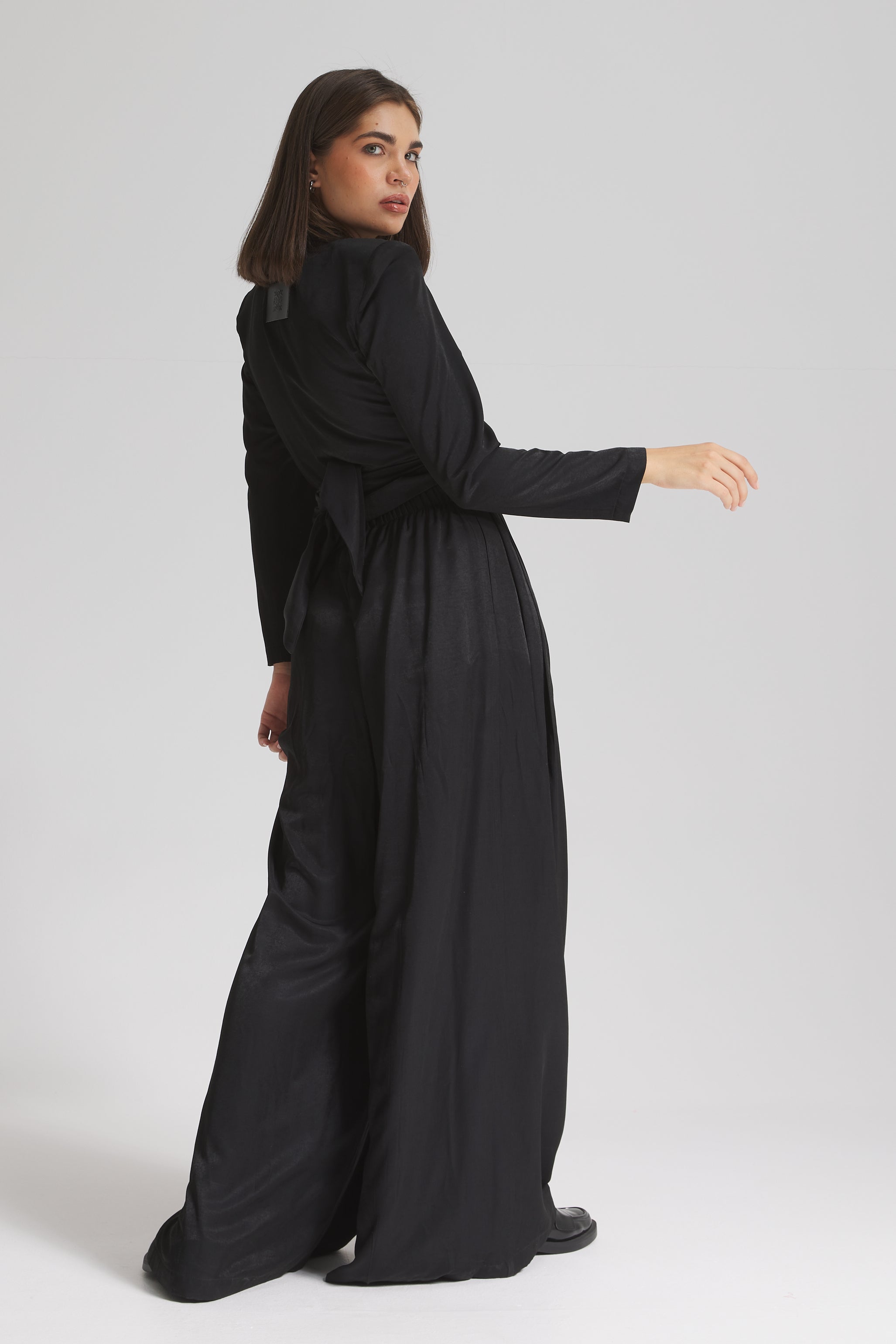 Soft Wrap Blazer In Black