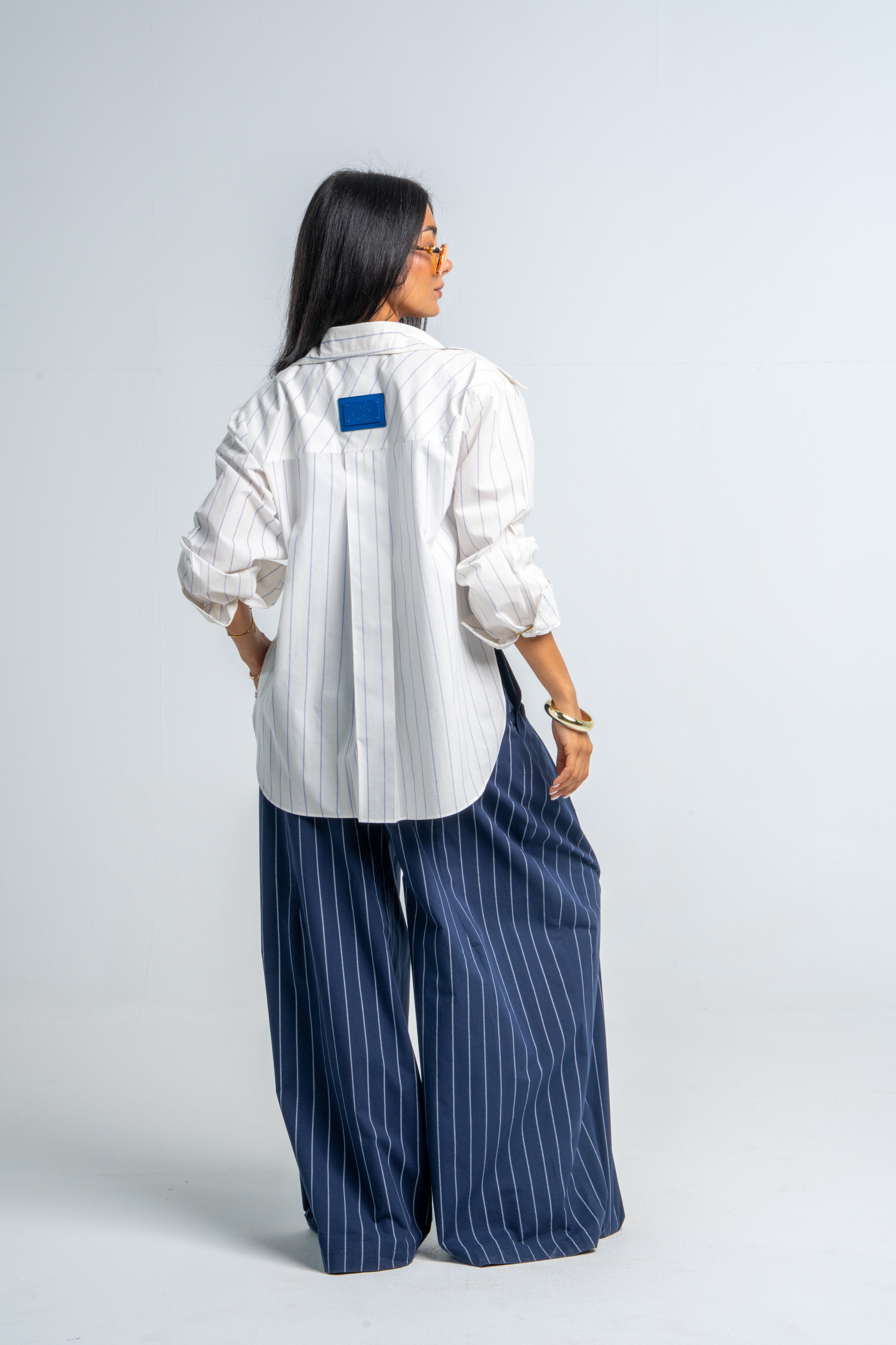 High Low Cropped Shirt