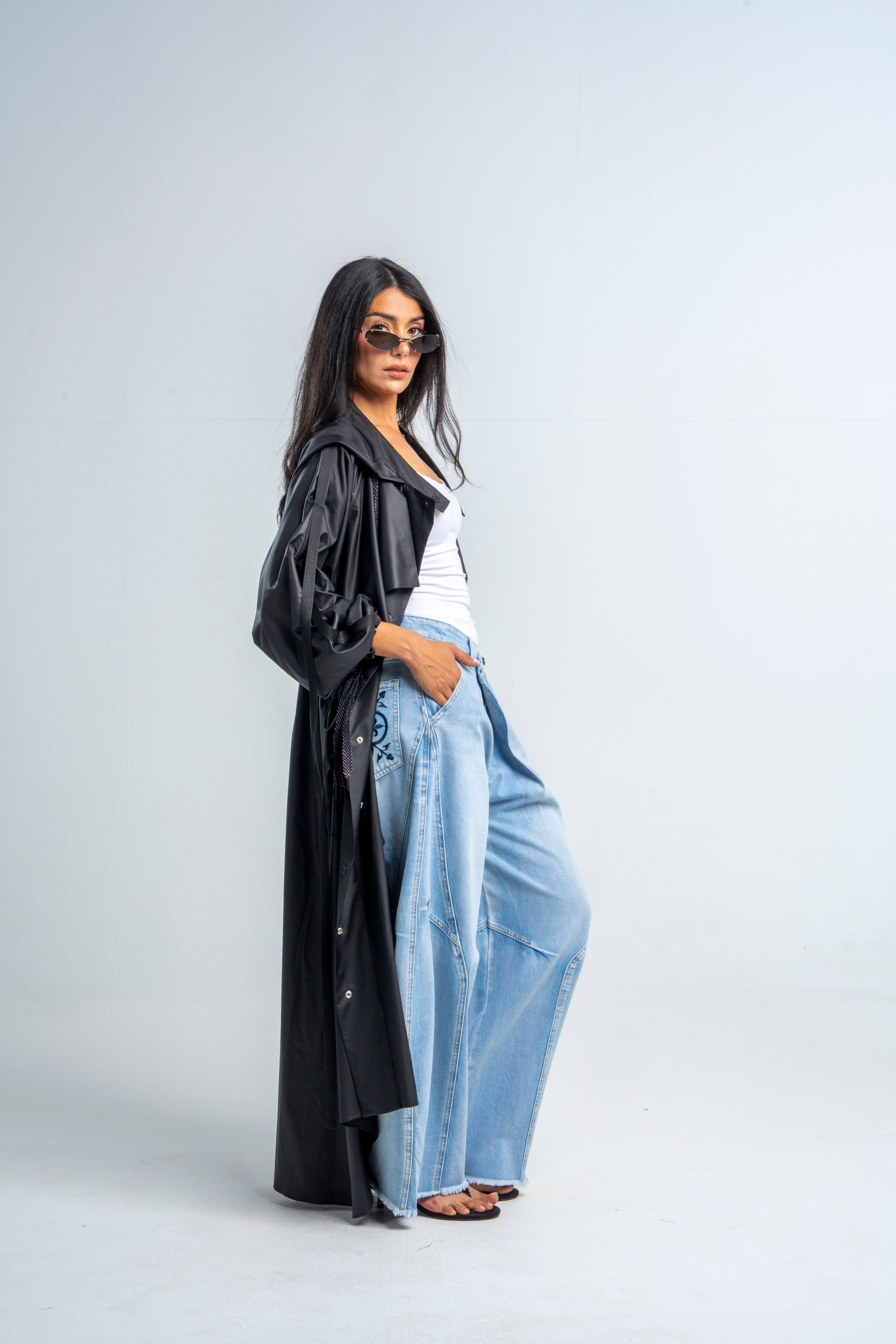 Signature Waterproof Rain Coat In Black