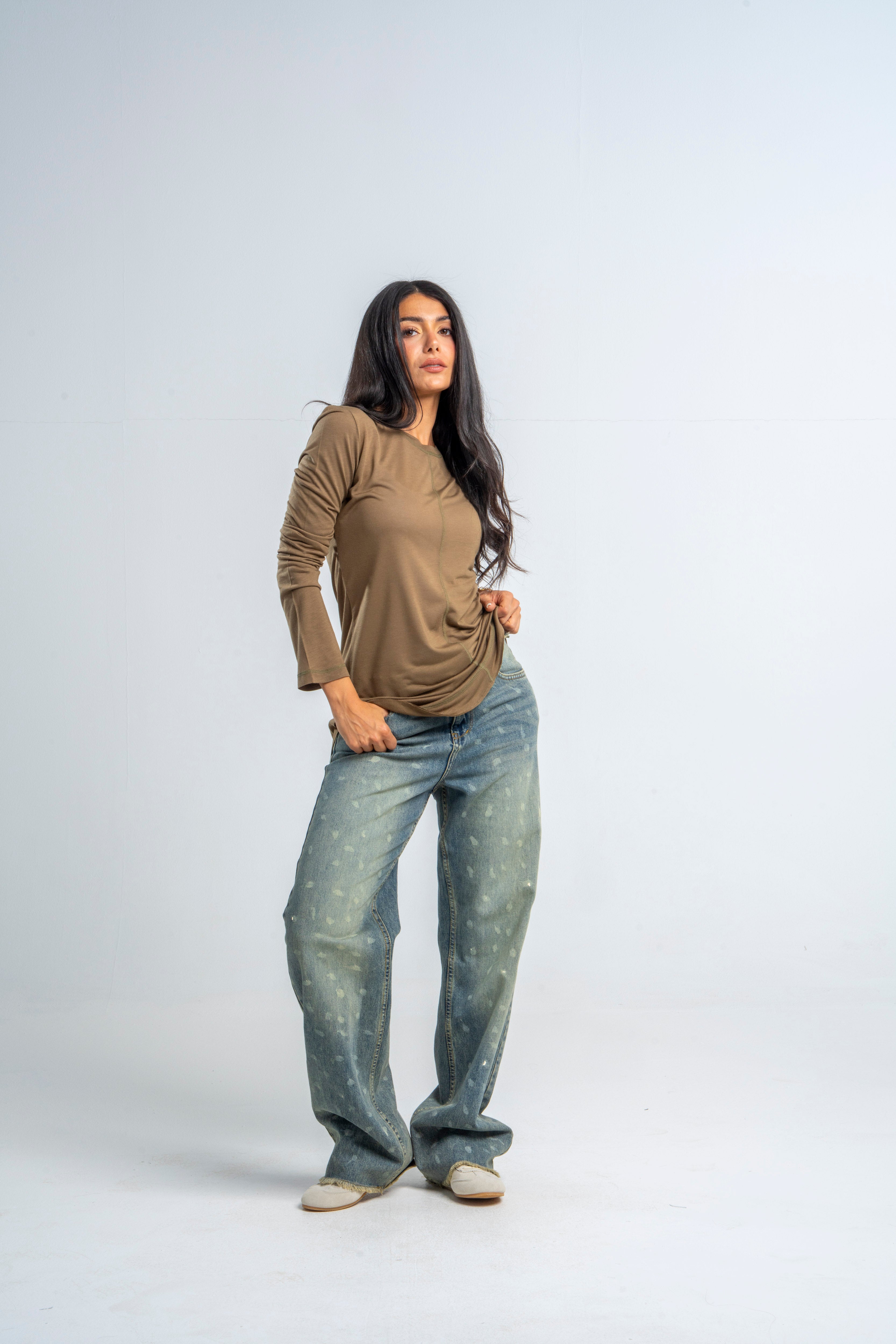 Super Soft T shirt In Olive
