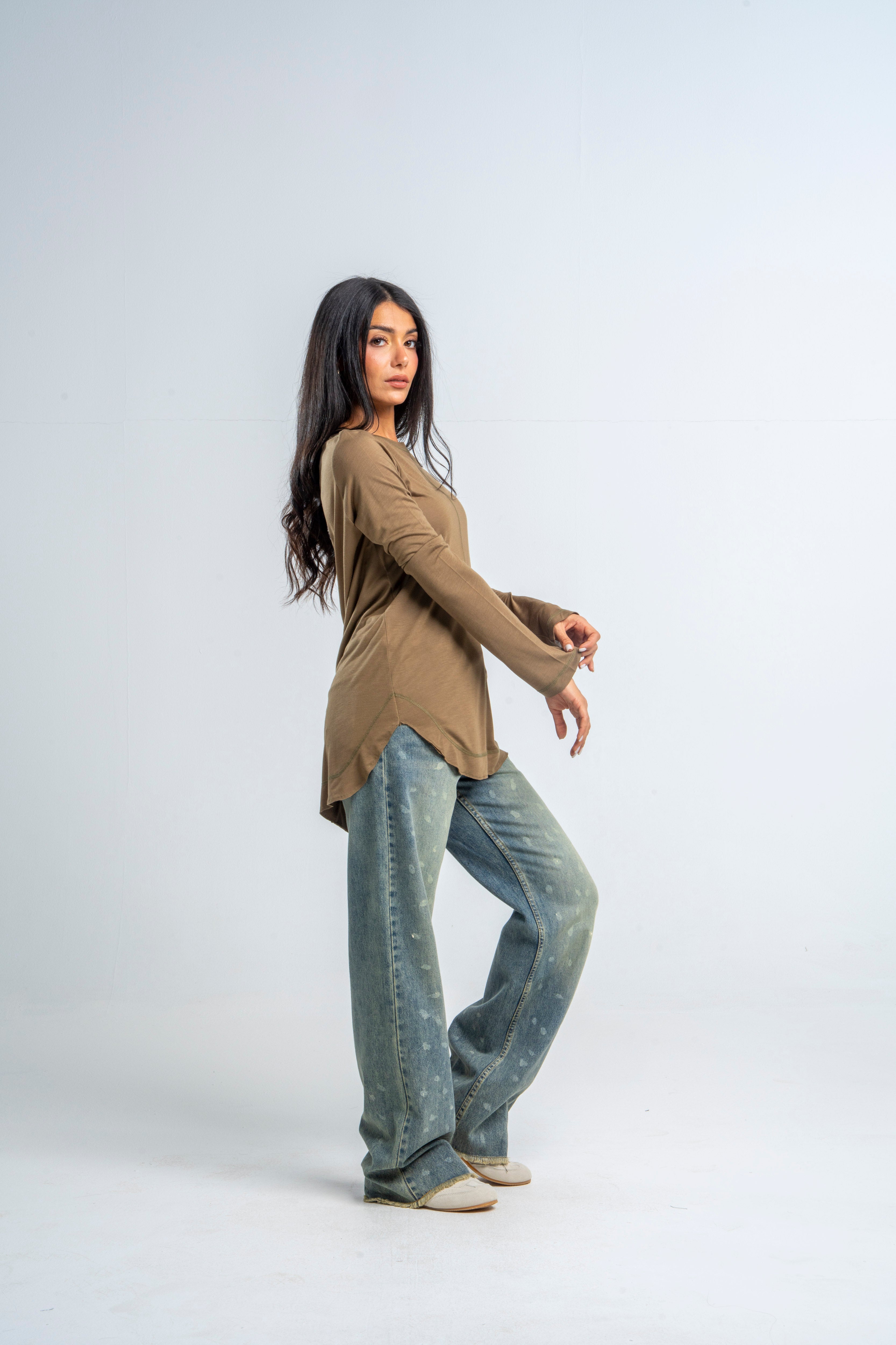 Super Soft T shirt In Olive