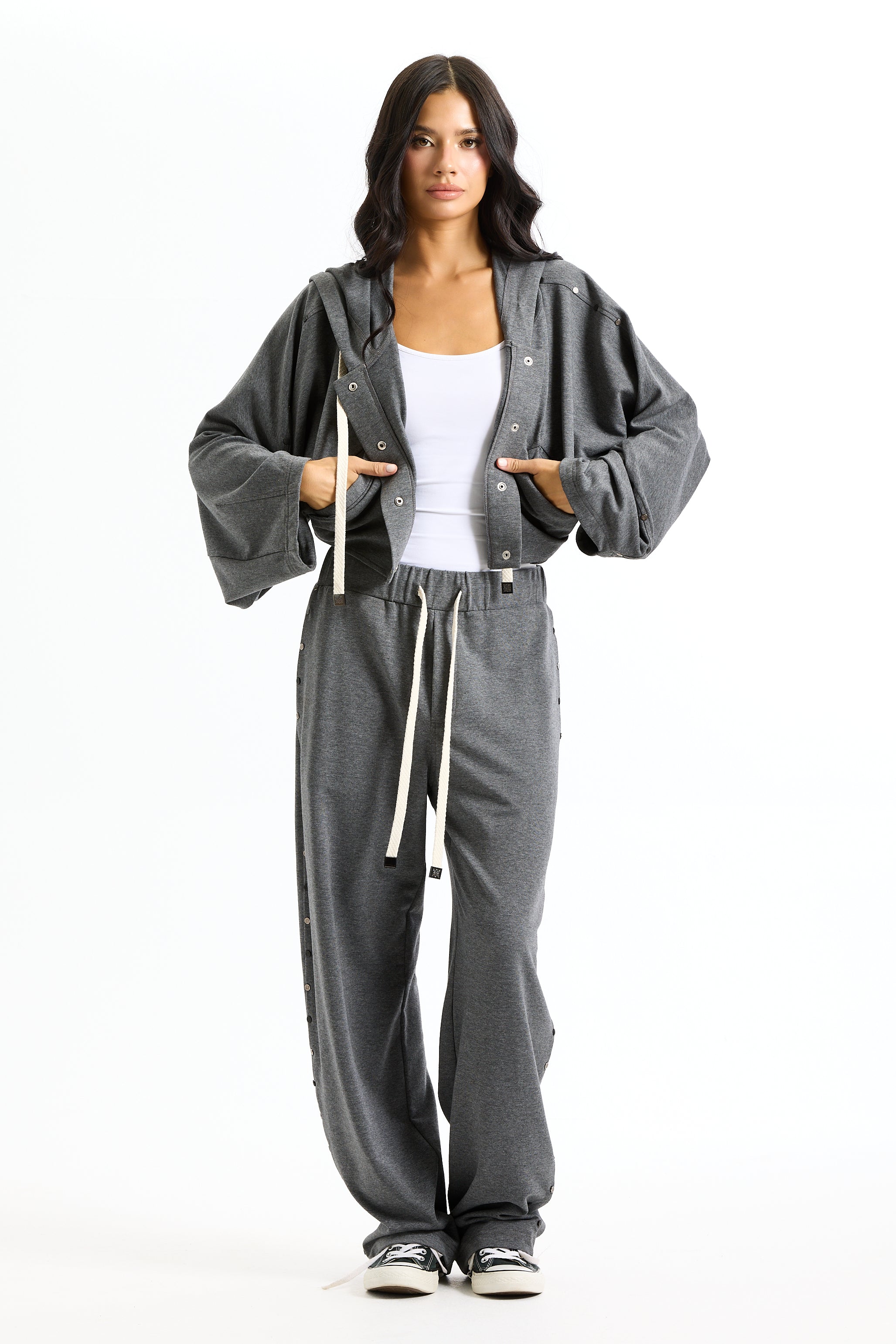 Cropped Hoodie Square Sleeves