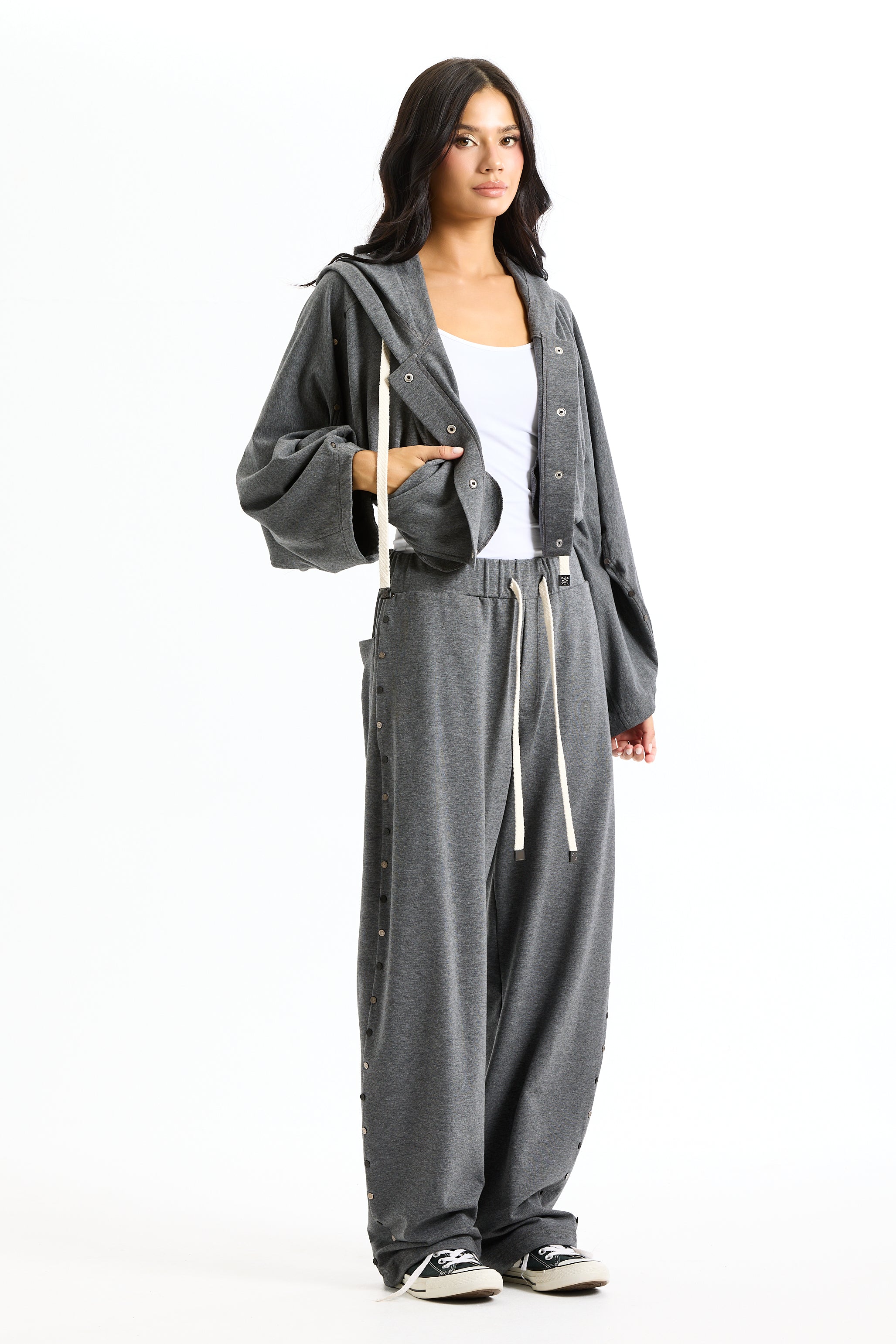 Cropped Hoodie Square Sleeves
