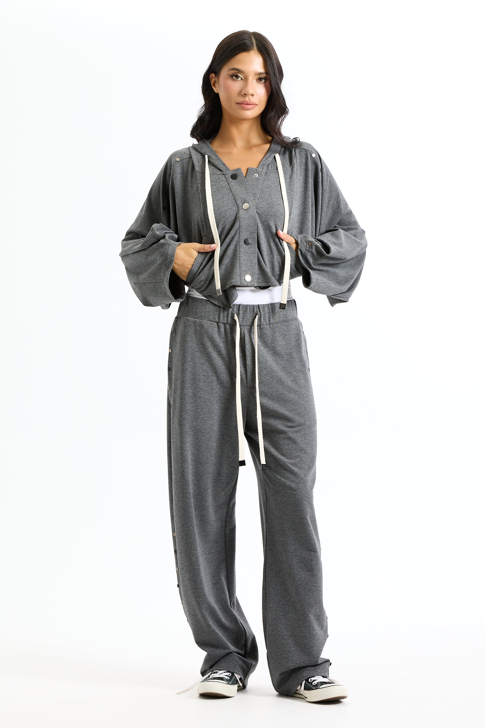 Cropped Hoodie Square Sleeves