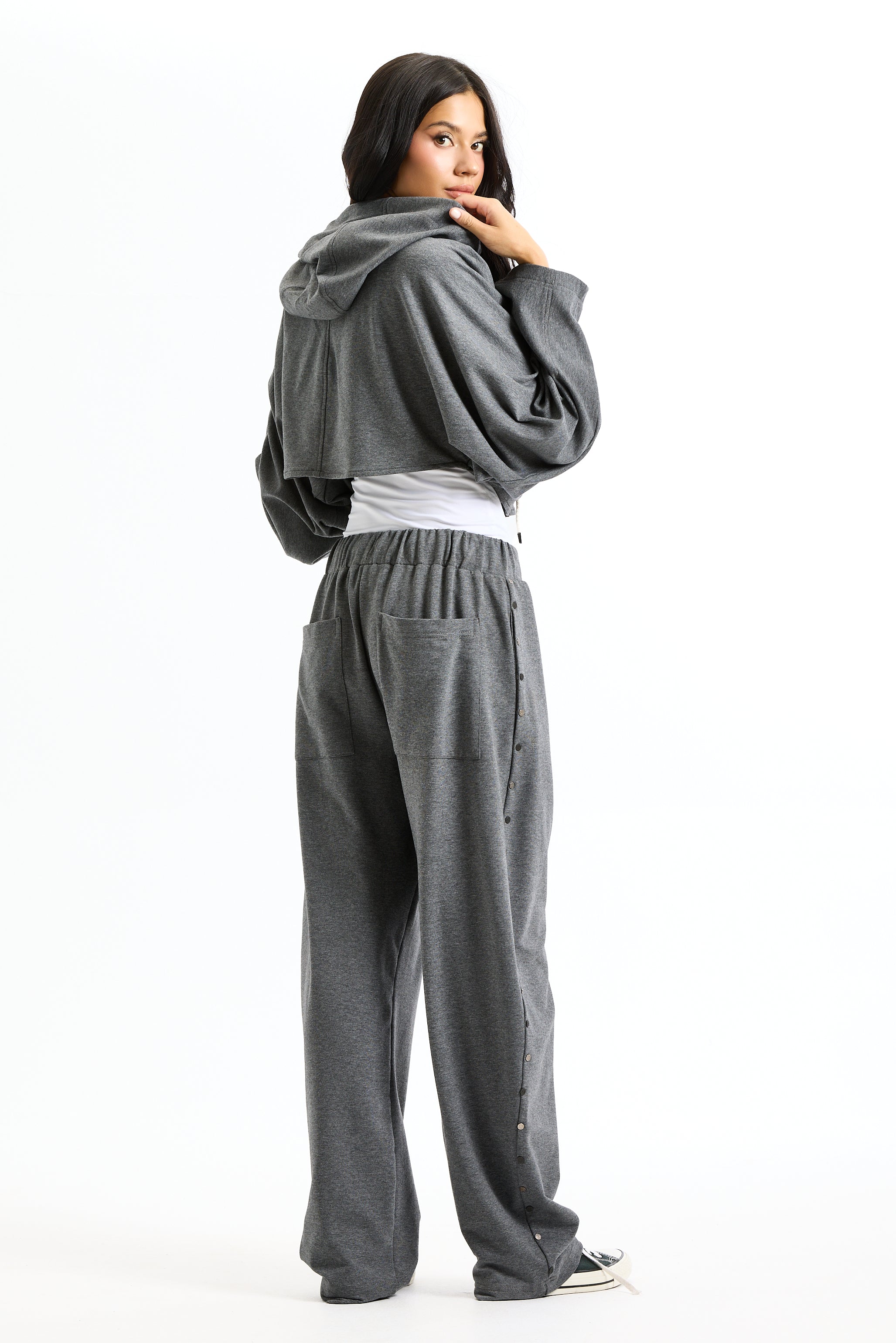 Cropped Hoodie Square Sleeves