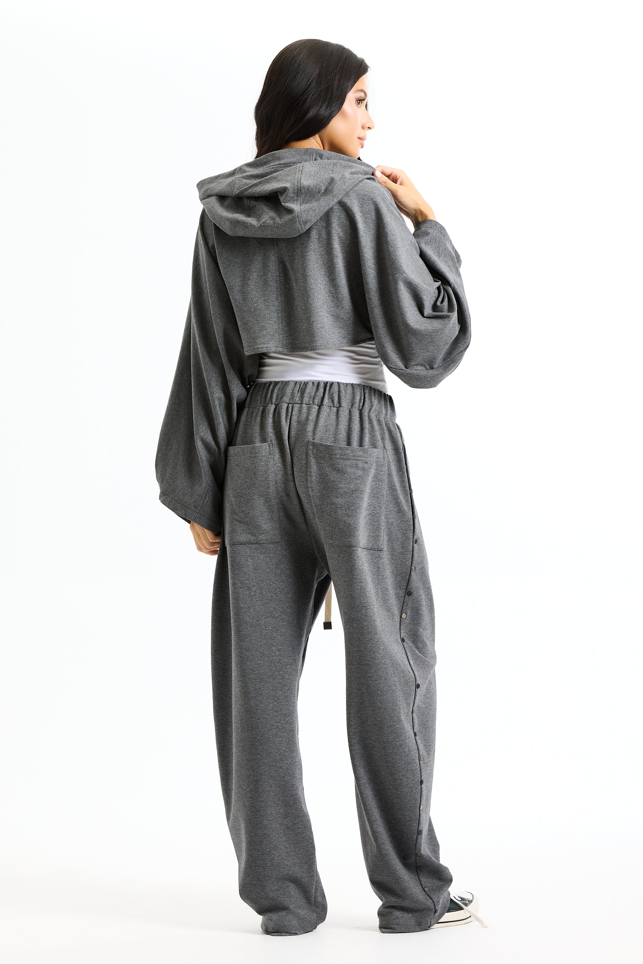 Cropped Hoodie Square Sleeves