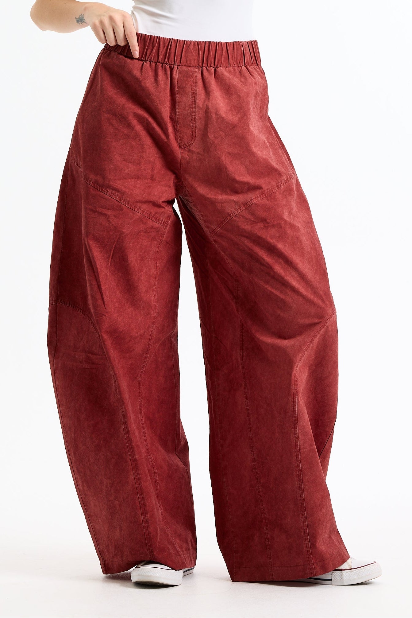 Super Baggy Washed Red Pants