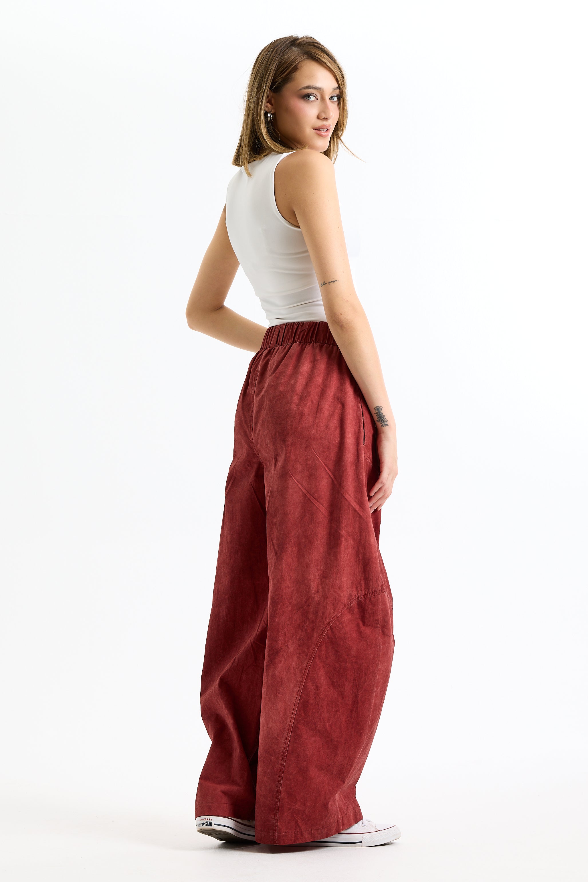 Super Baggy Washed Red Pants
