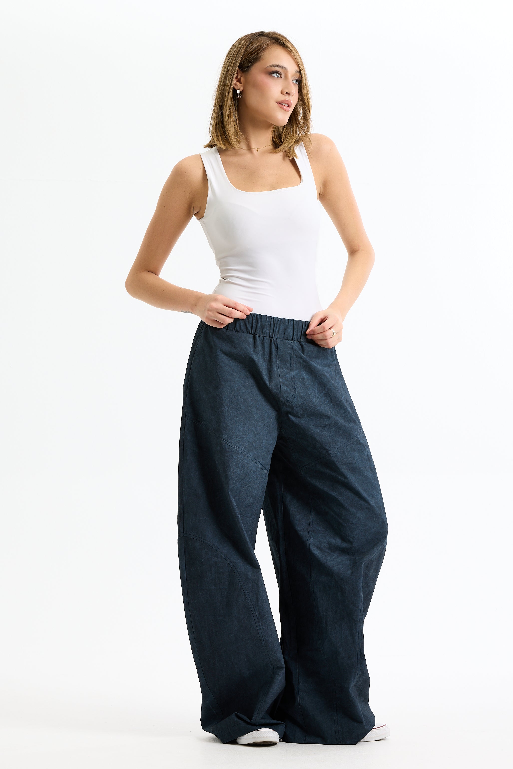 Super Baggy Washed Navy Pants