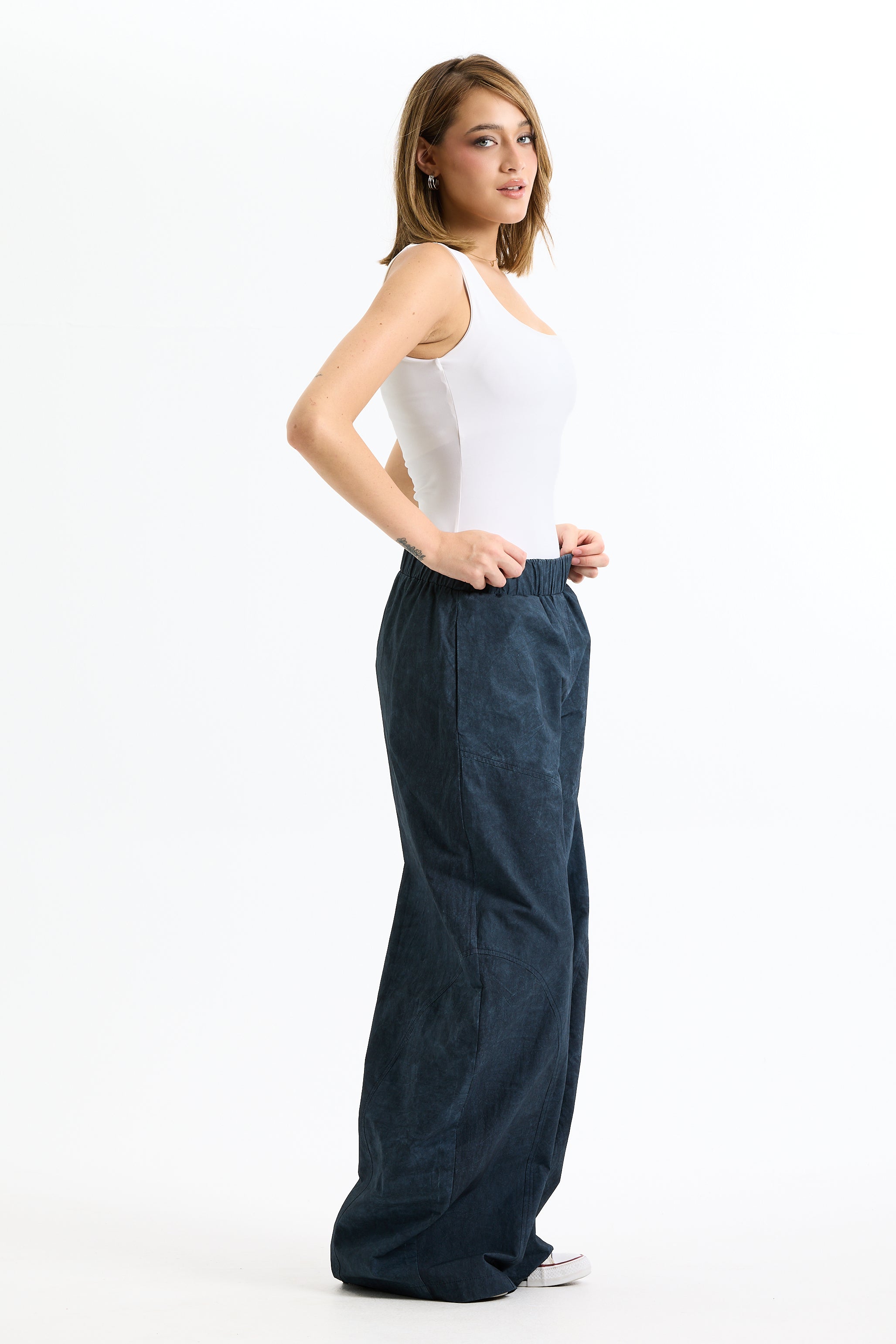 Super Baggy Washed Navy Pants