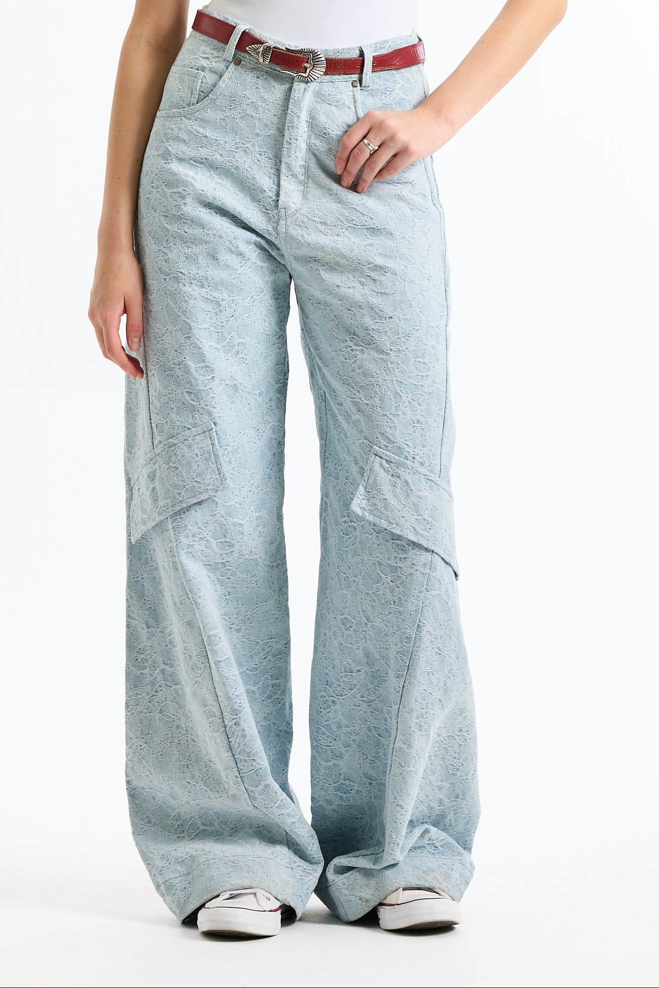 Flowery Twisted Jeans