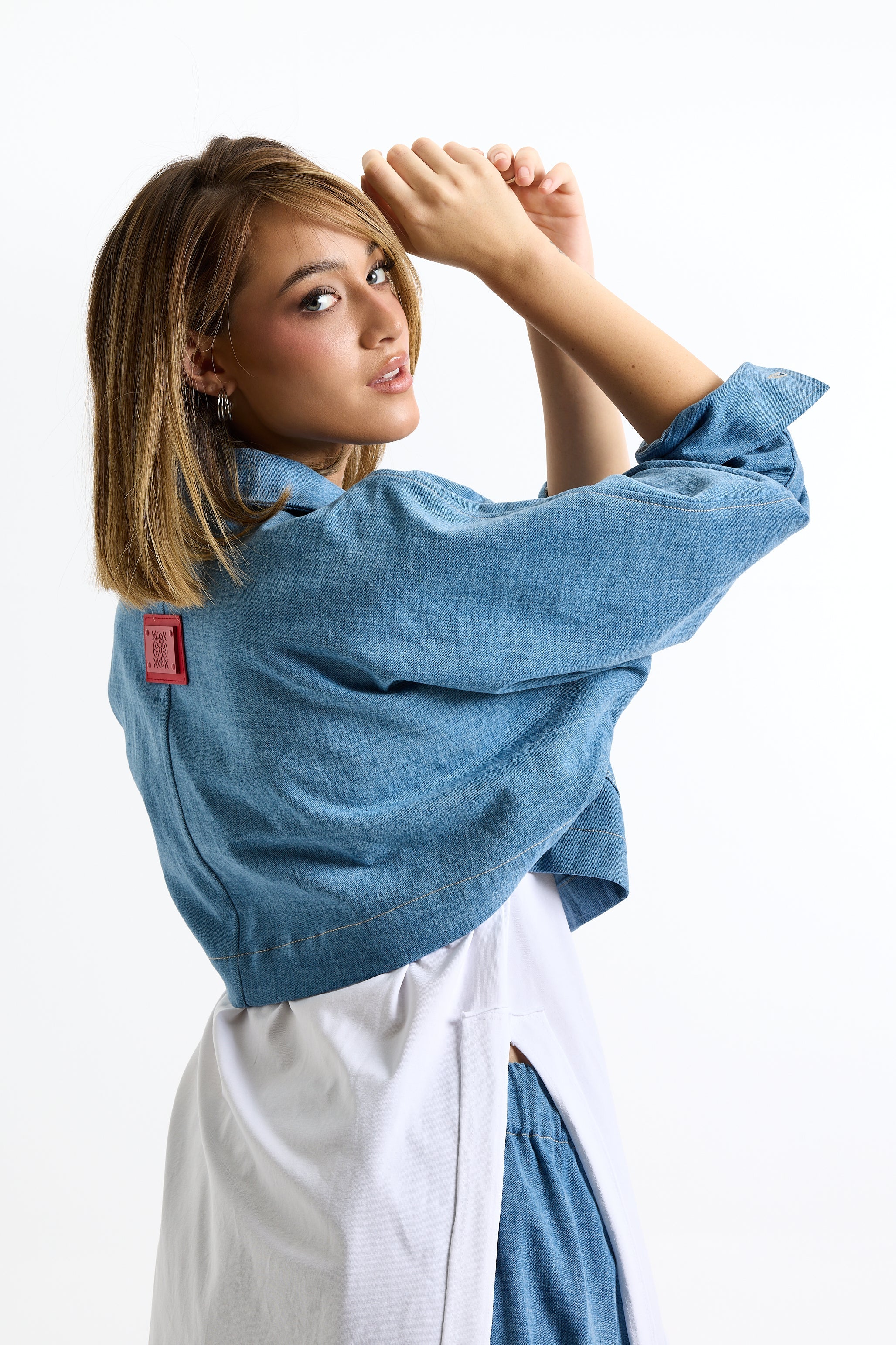 Cropped Denim Shirt