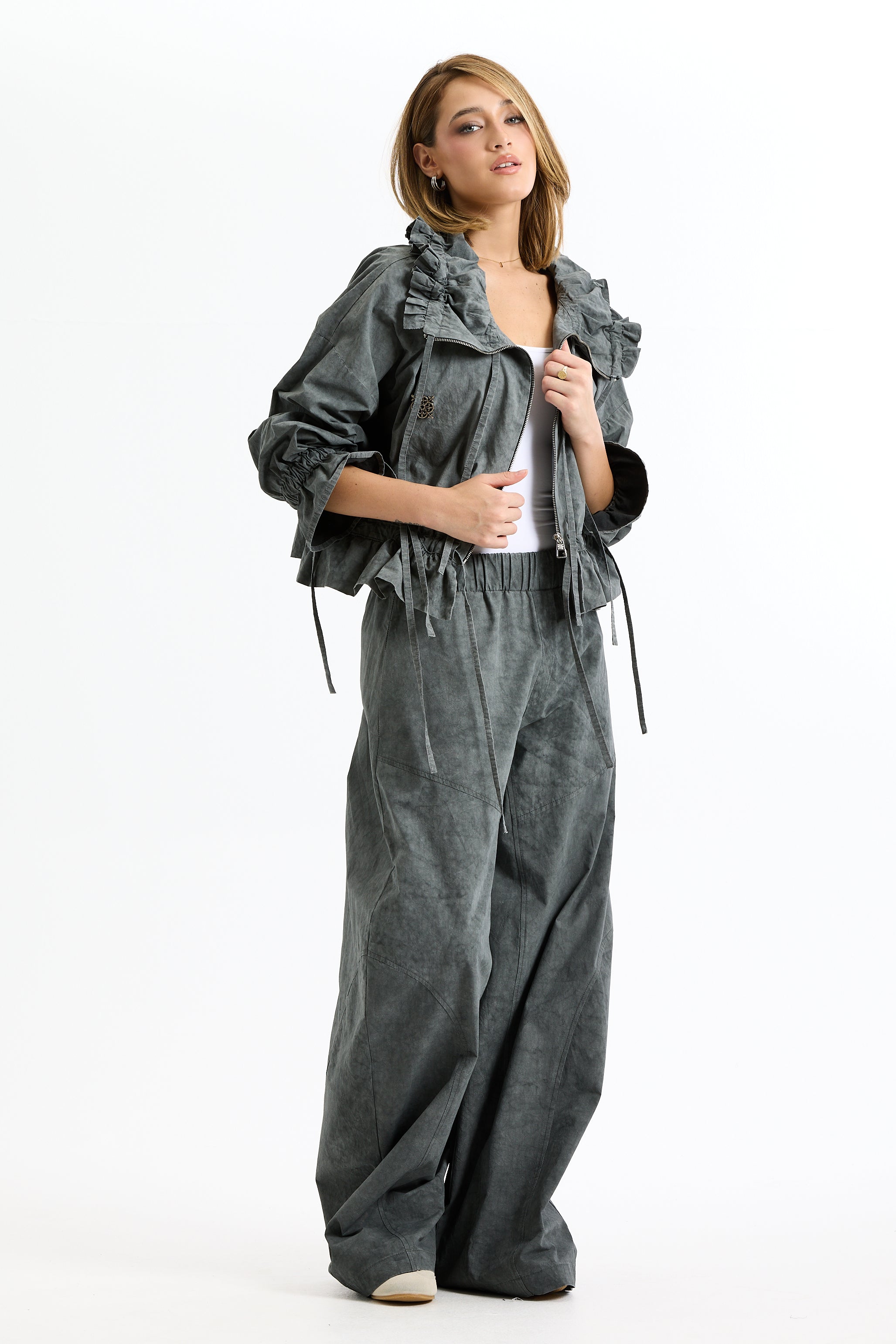 Random Grey Bomber Jacket