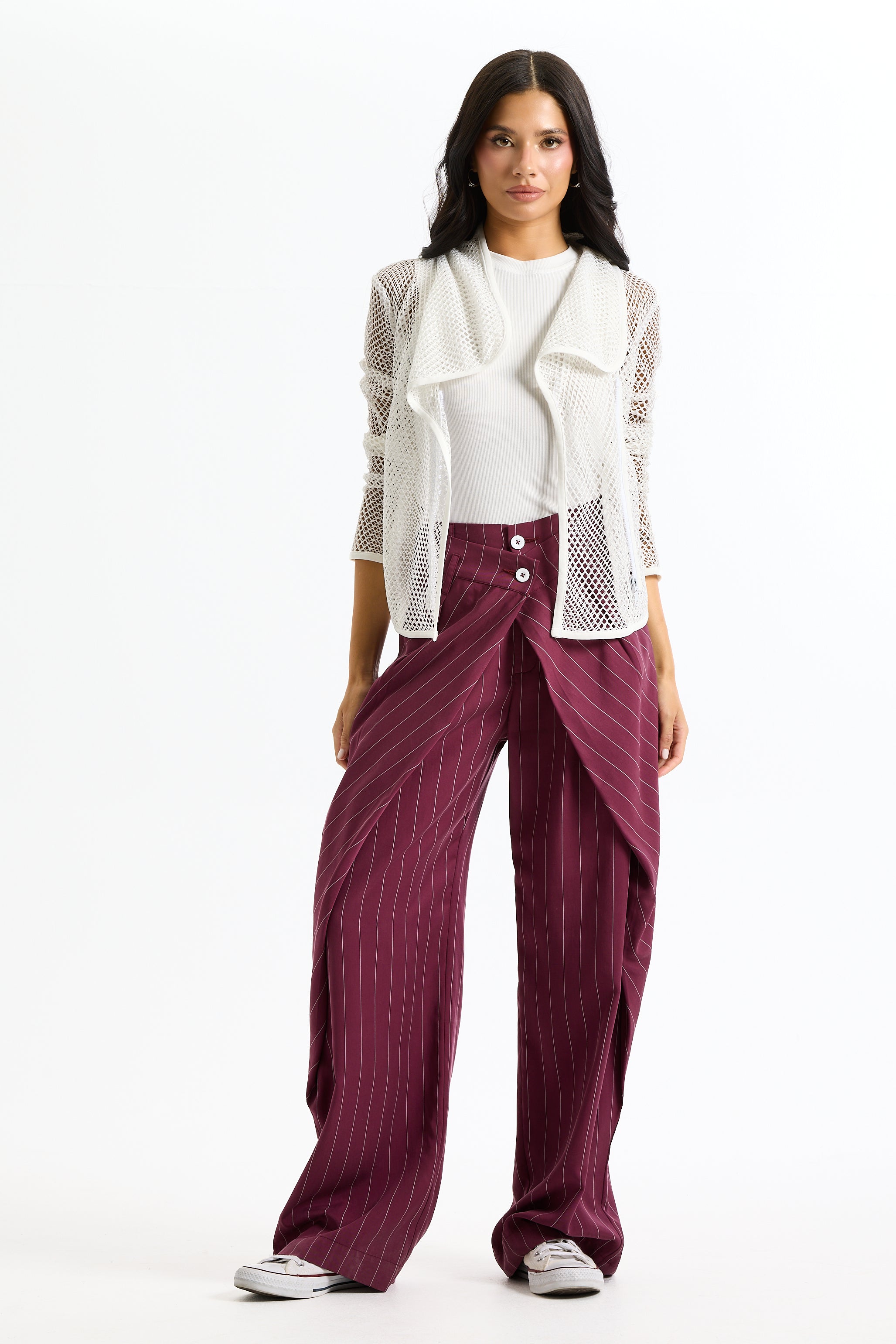 Net Moto Jacket In White