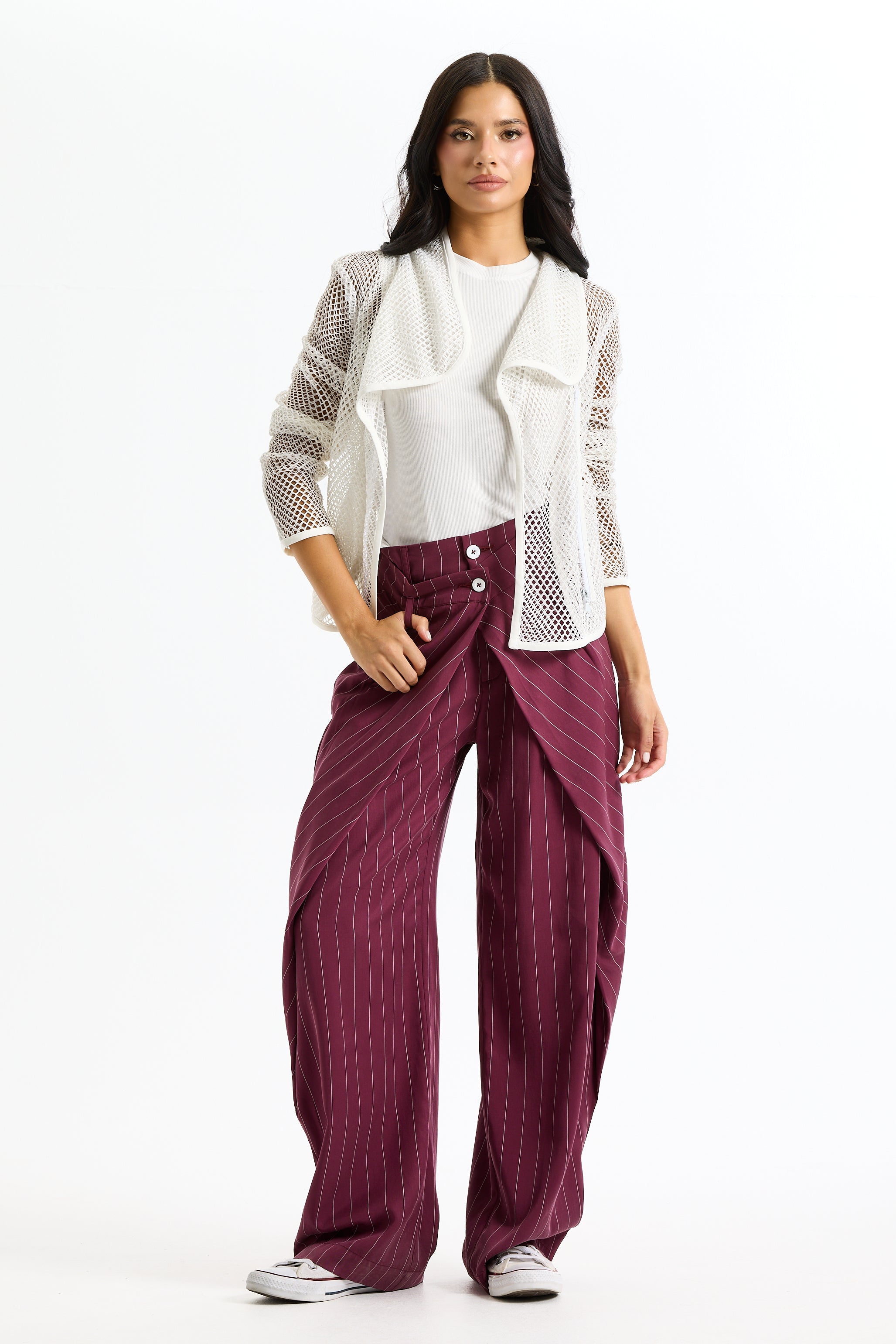 Net Moto Jacket In White