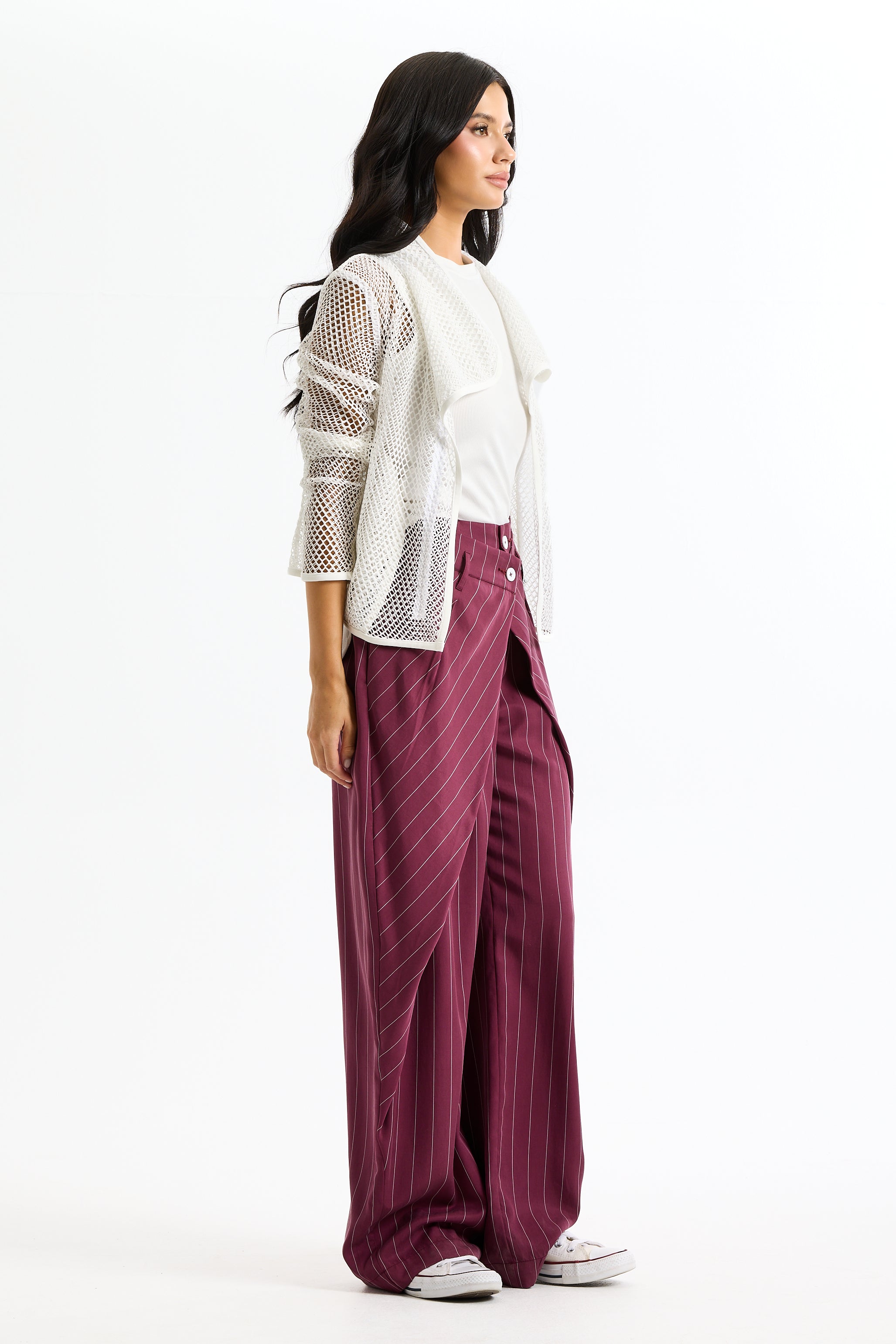 Net Moto Jacket In White