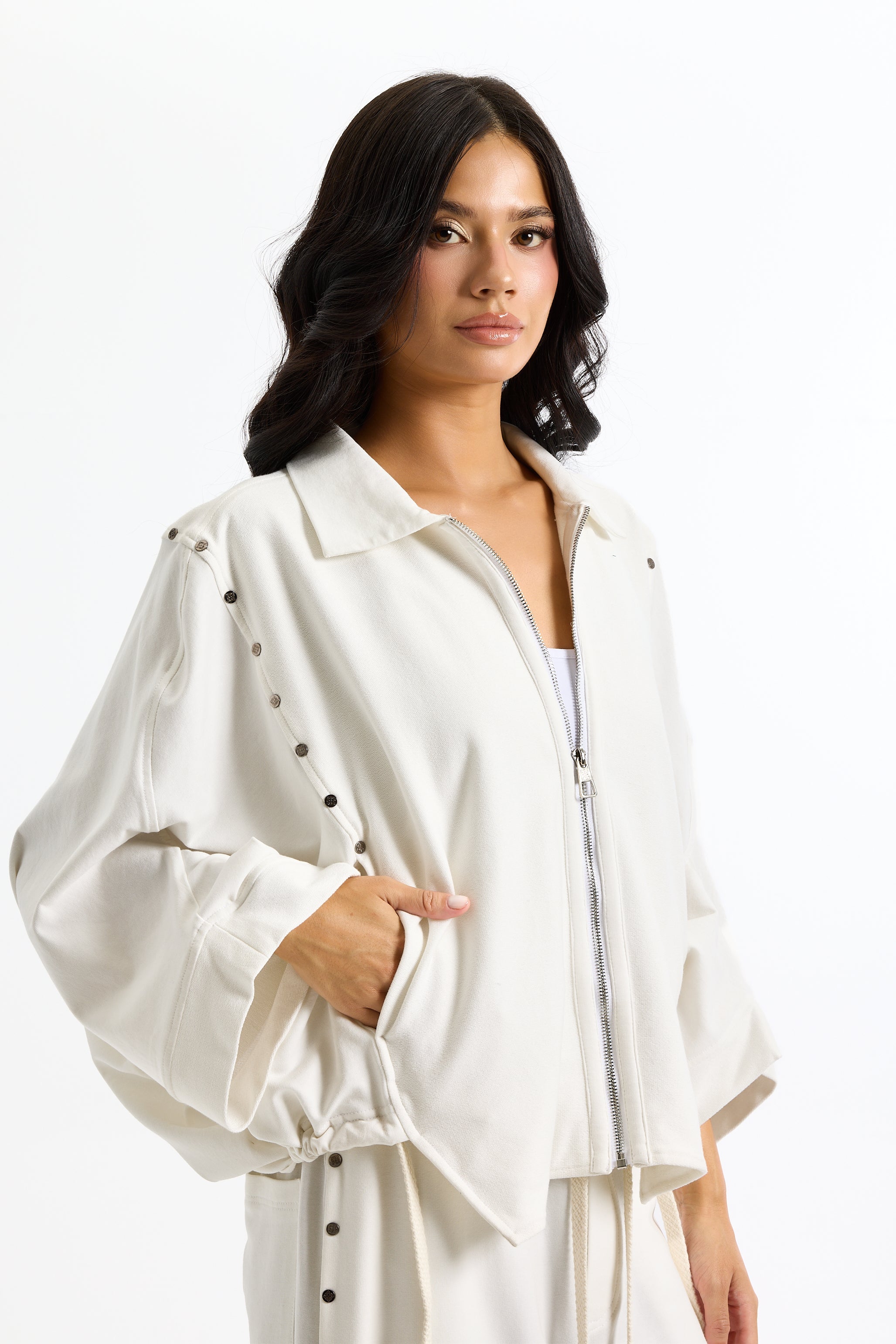 White Patchwork Jacket