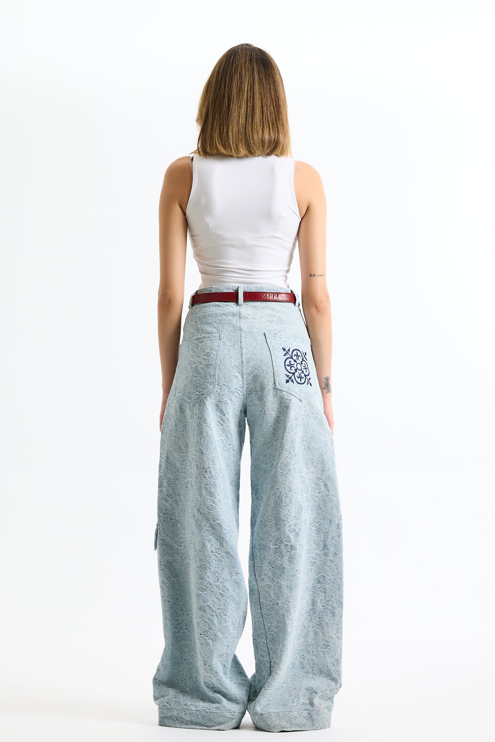 Flowery Twisted Jeans