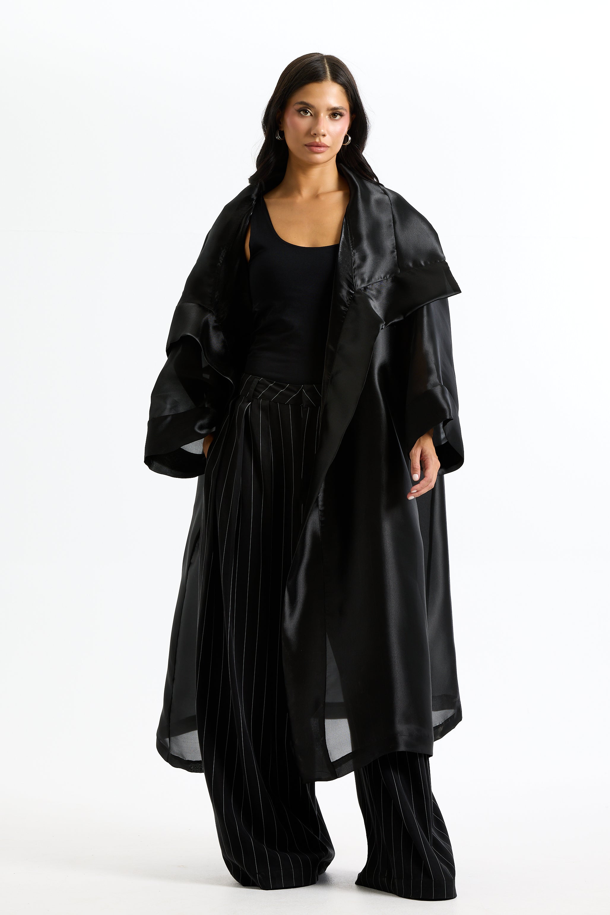 Organza Oversize Midi Cardigan