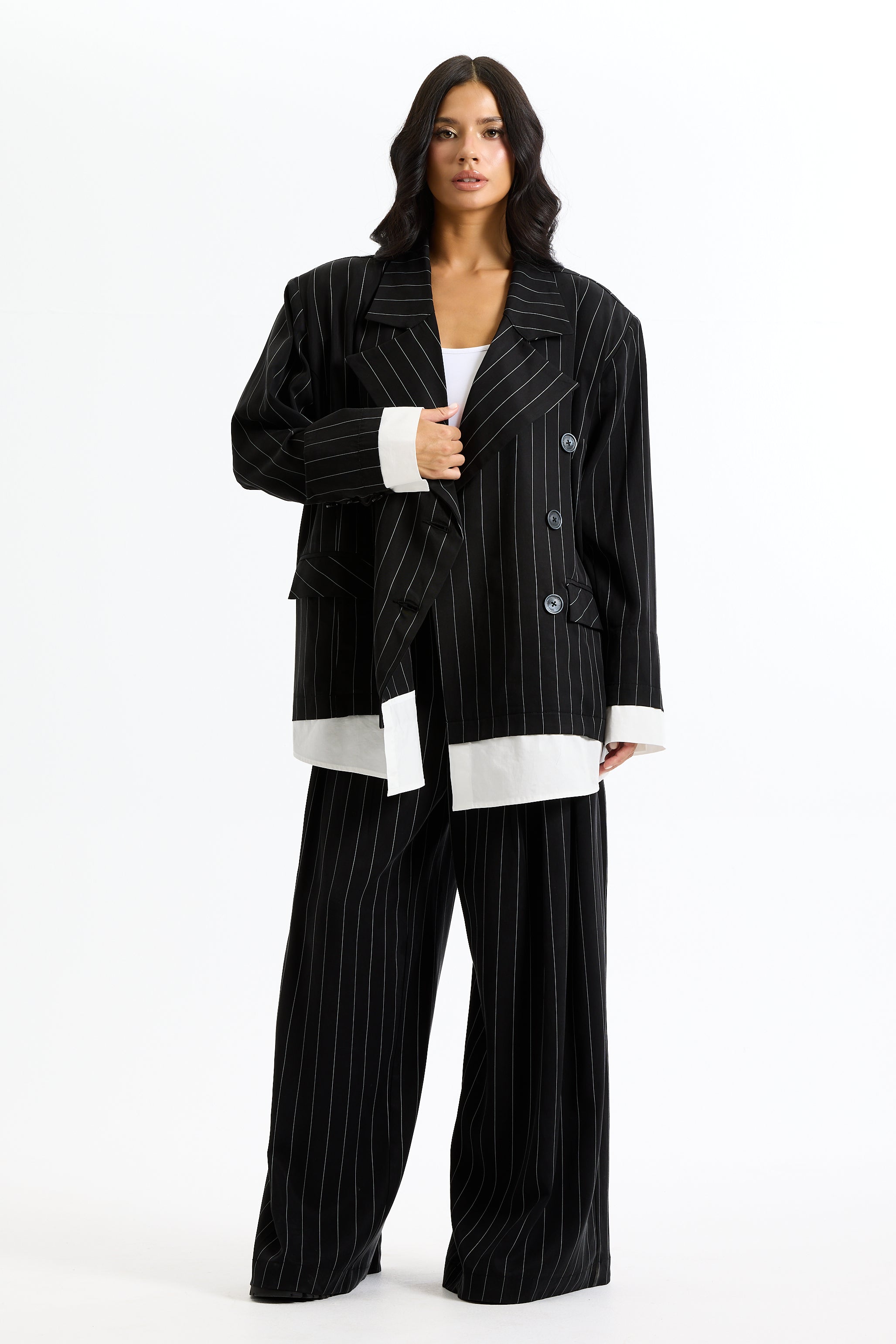 Striped Layered Blazer