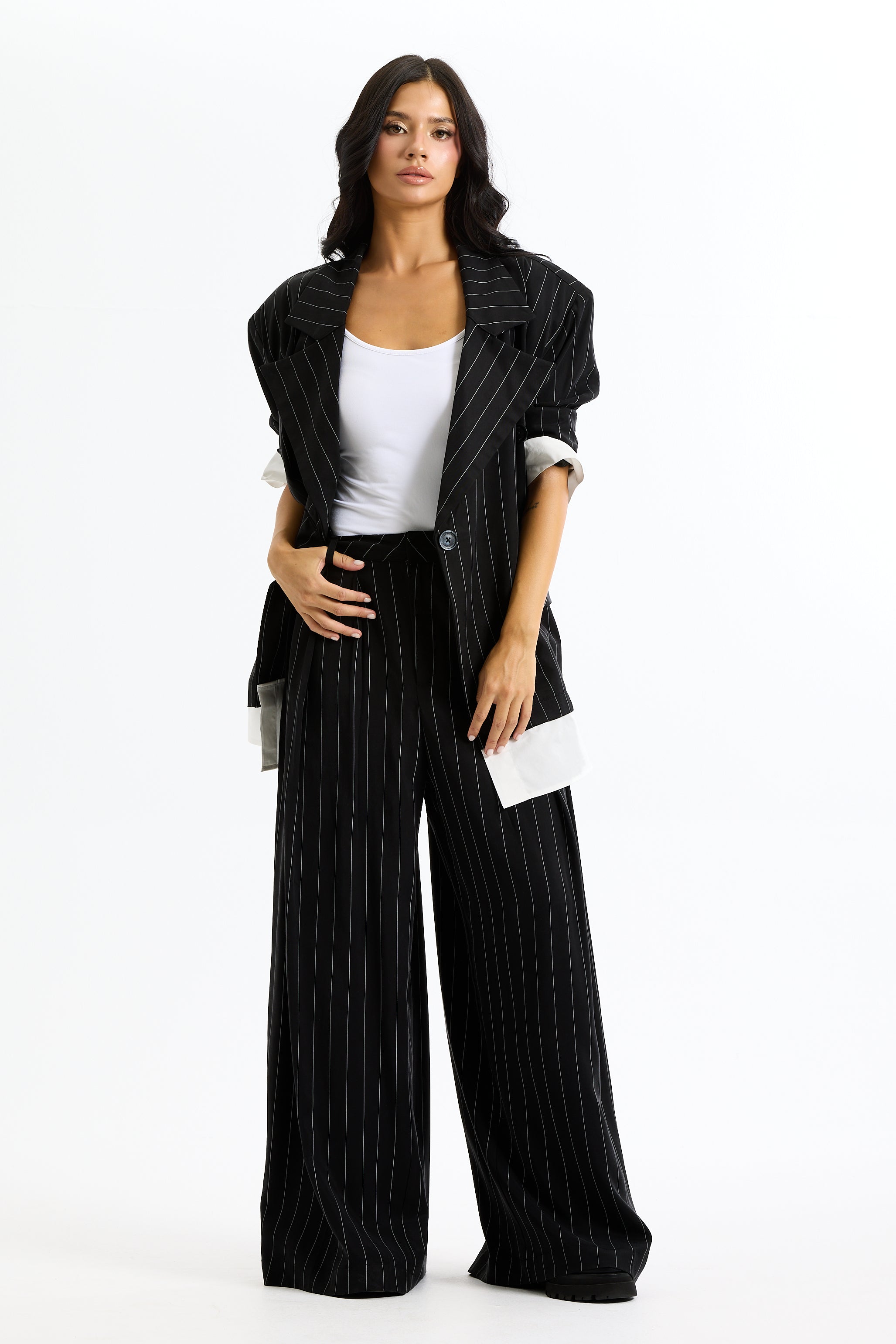Striped Layered Blazer