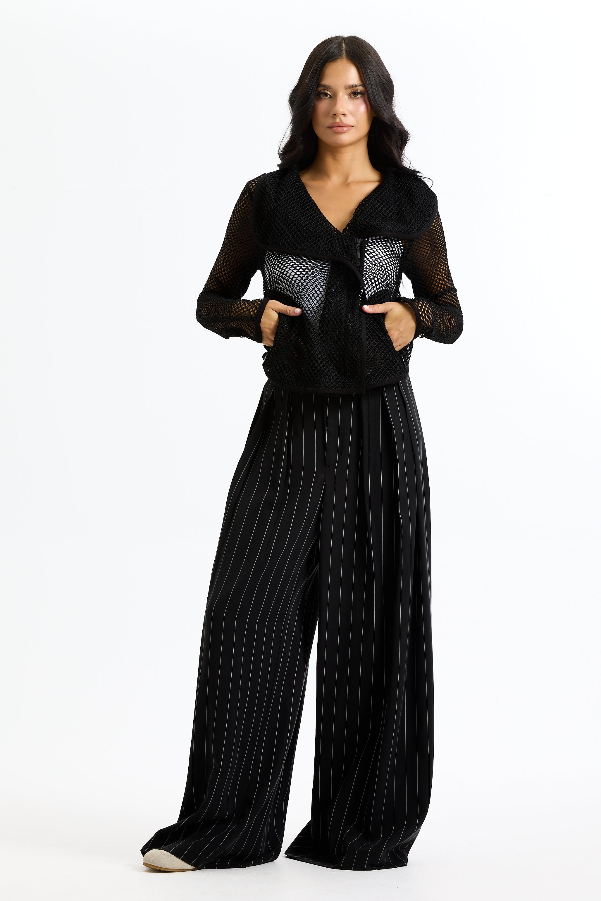 Net Moto Jacket In Black