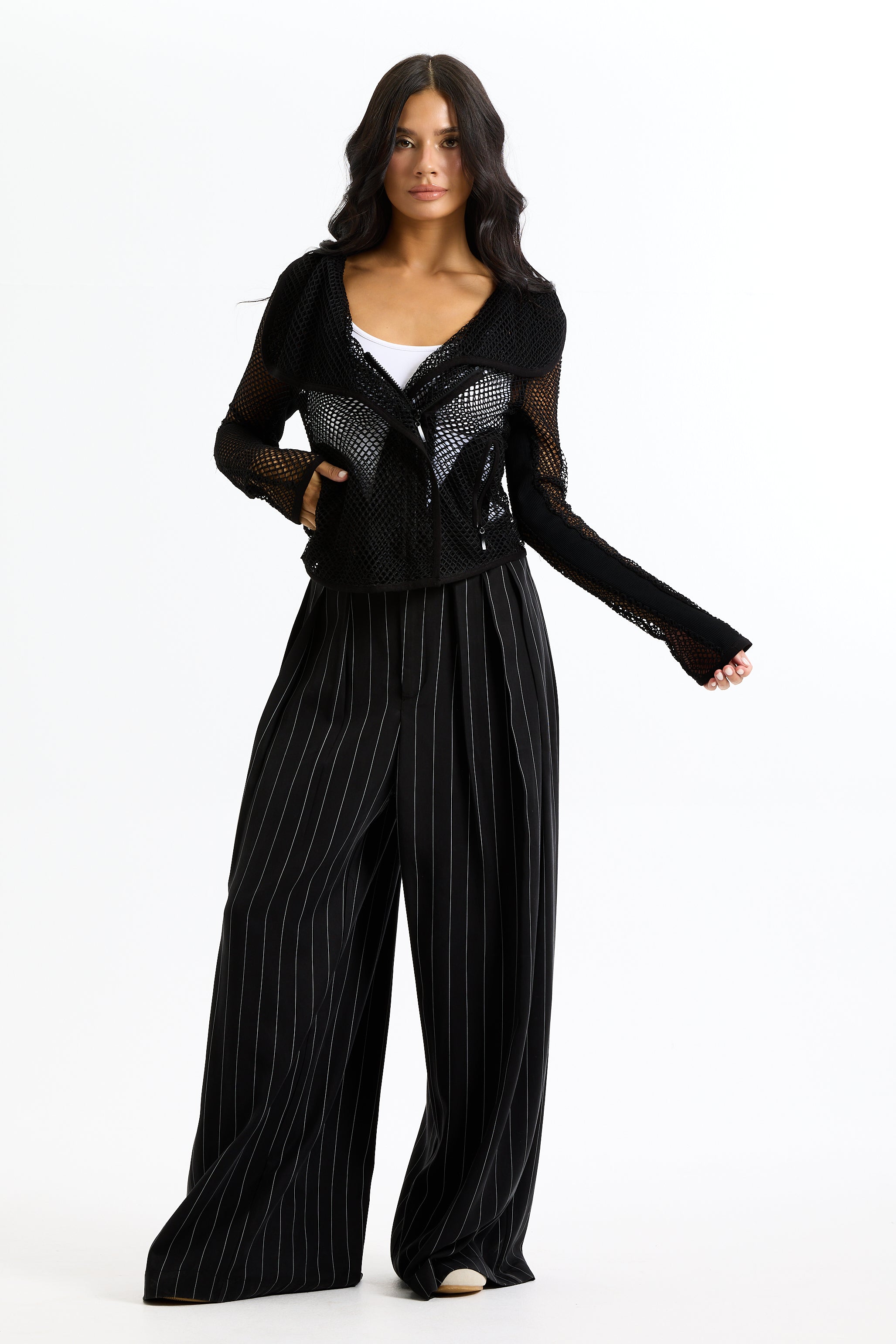 Net Moto Jacket In Black