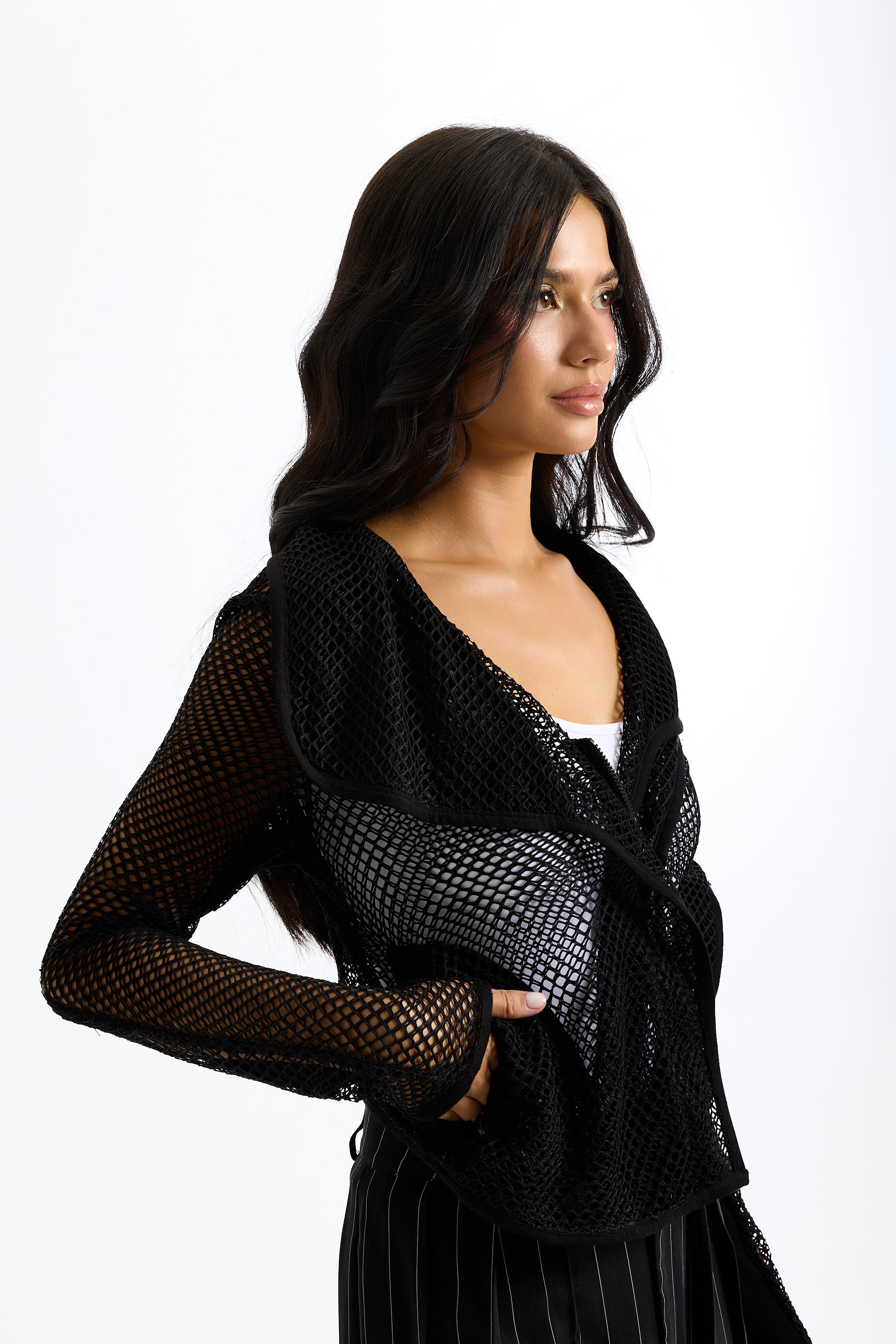 Net Moto Jacket In Black