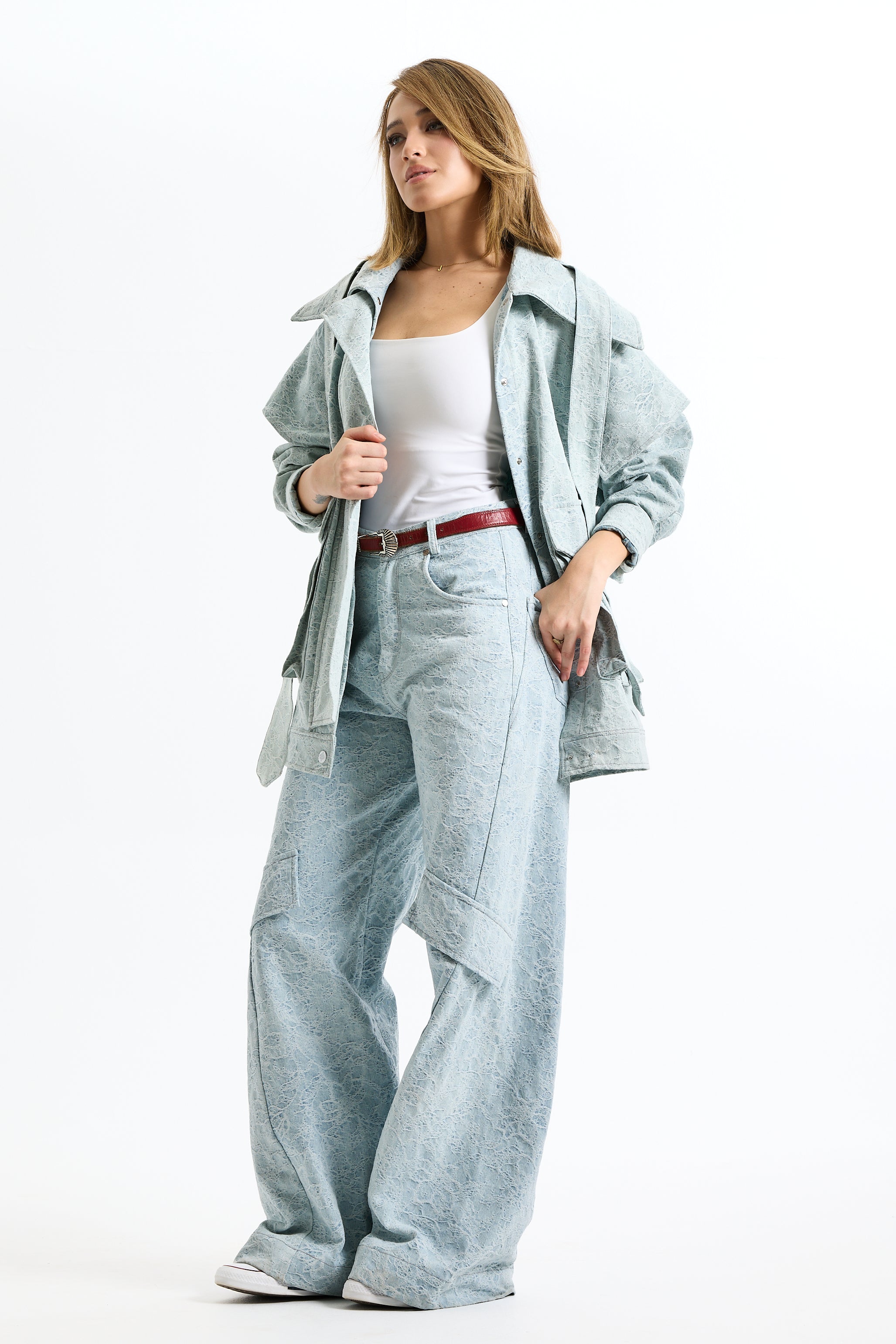 Flowery Twisted Jeans