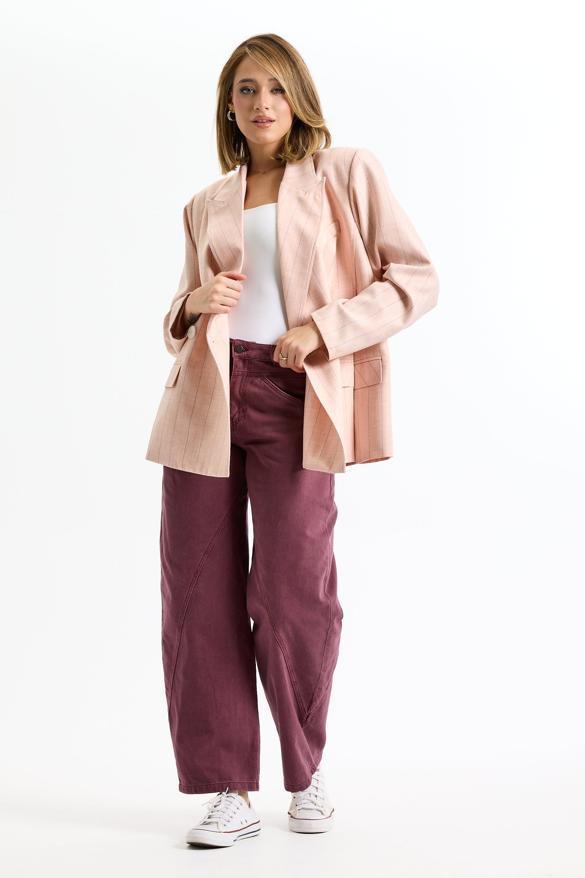 Cutout Oversize Pink Blazer