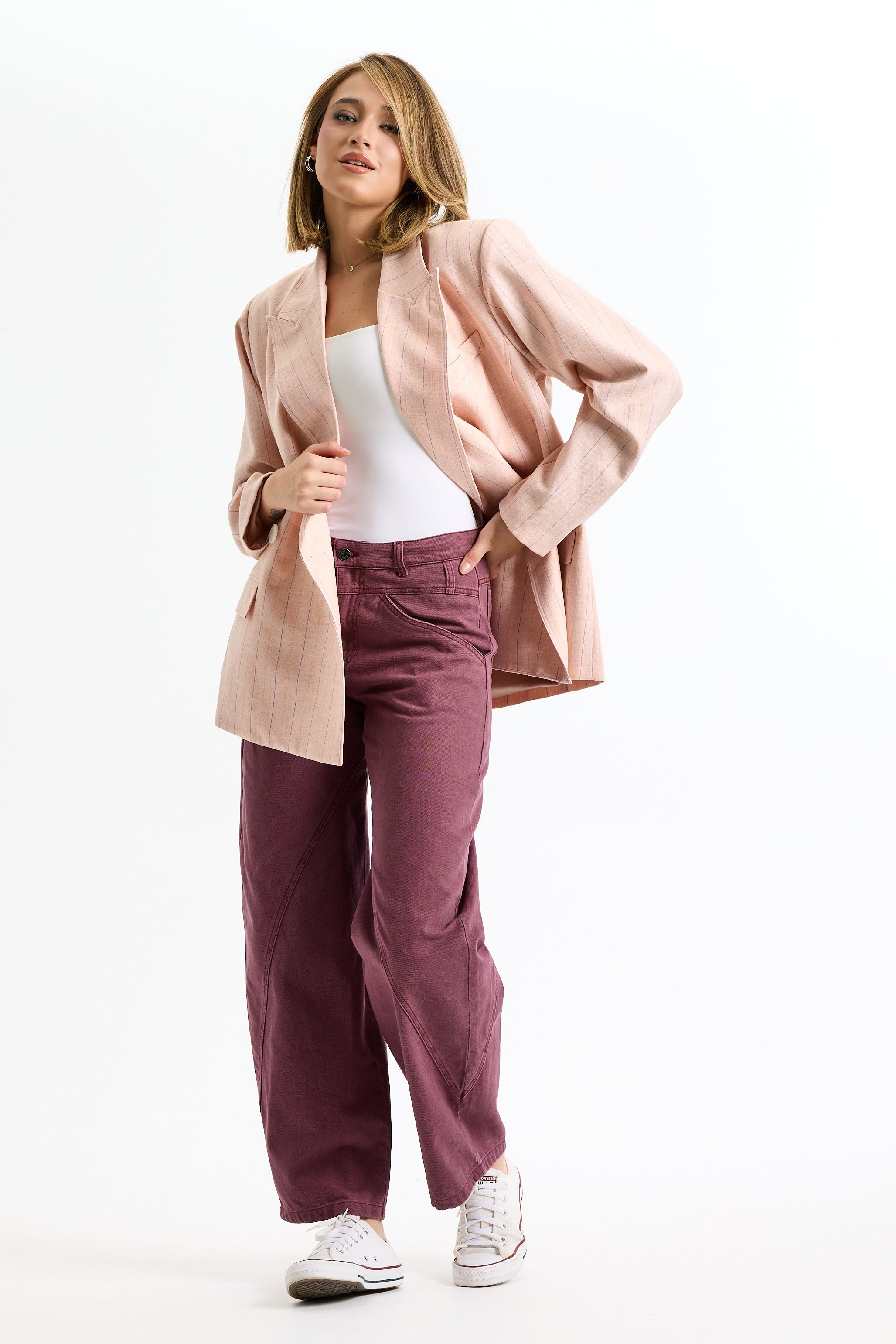 Cutout Oversize Pink Blazer