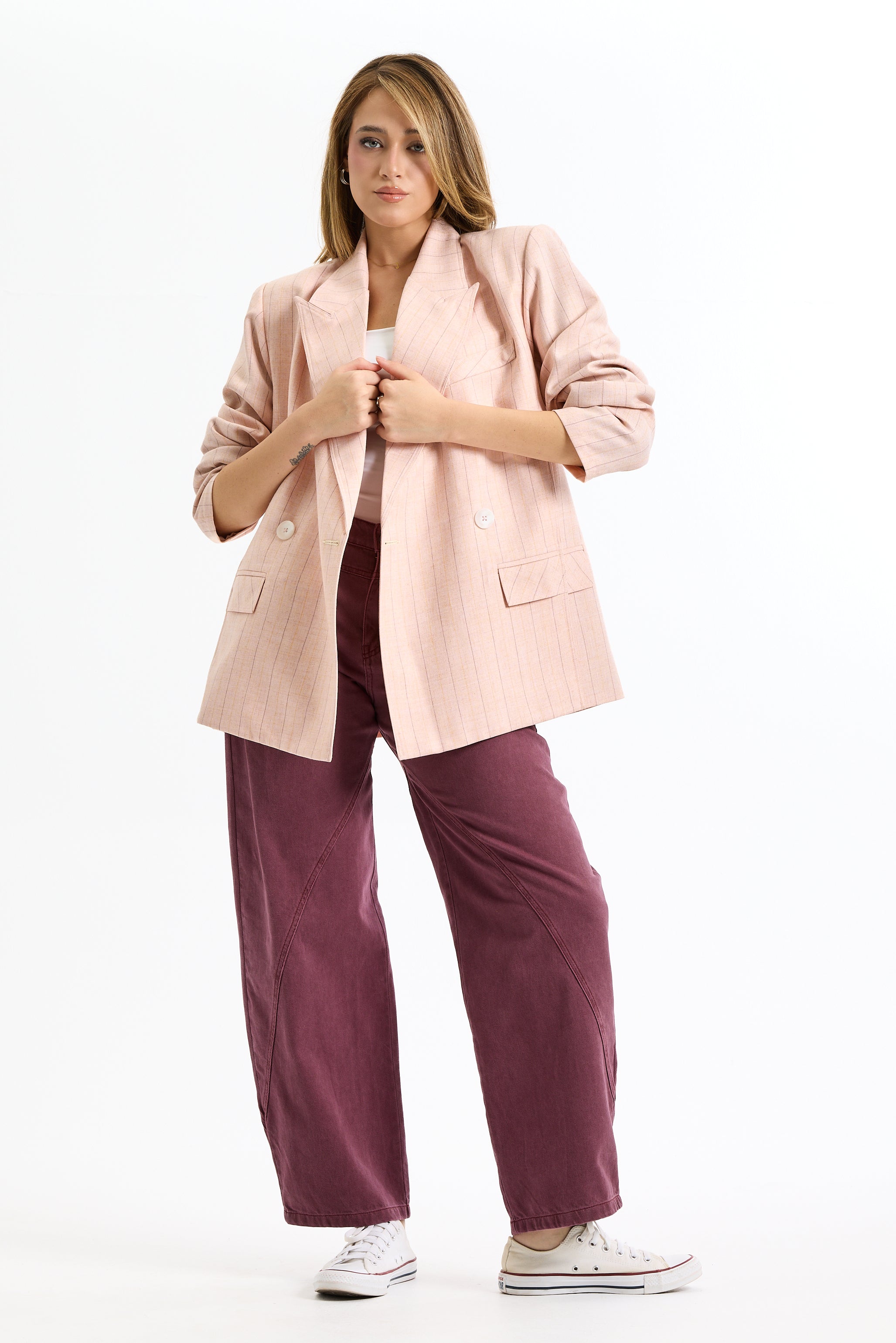 Cutout Oversize Pink Blazer