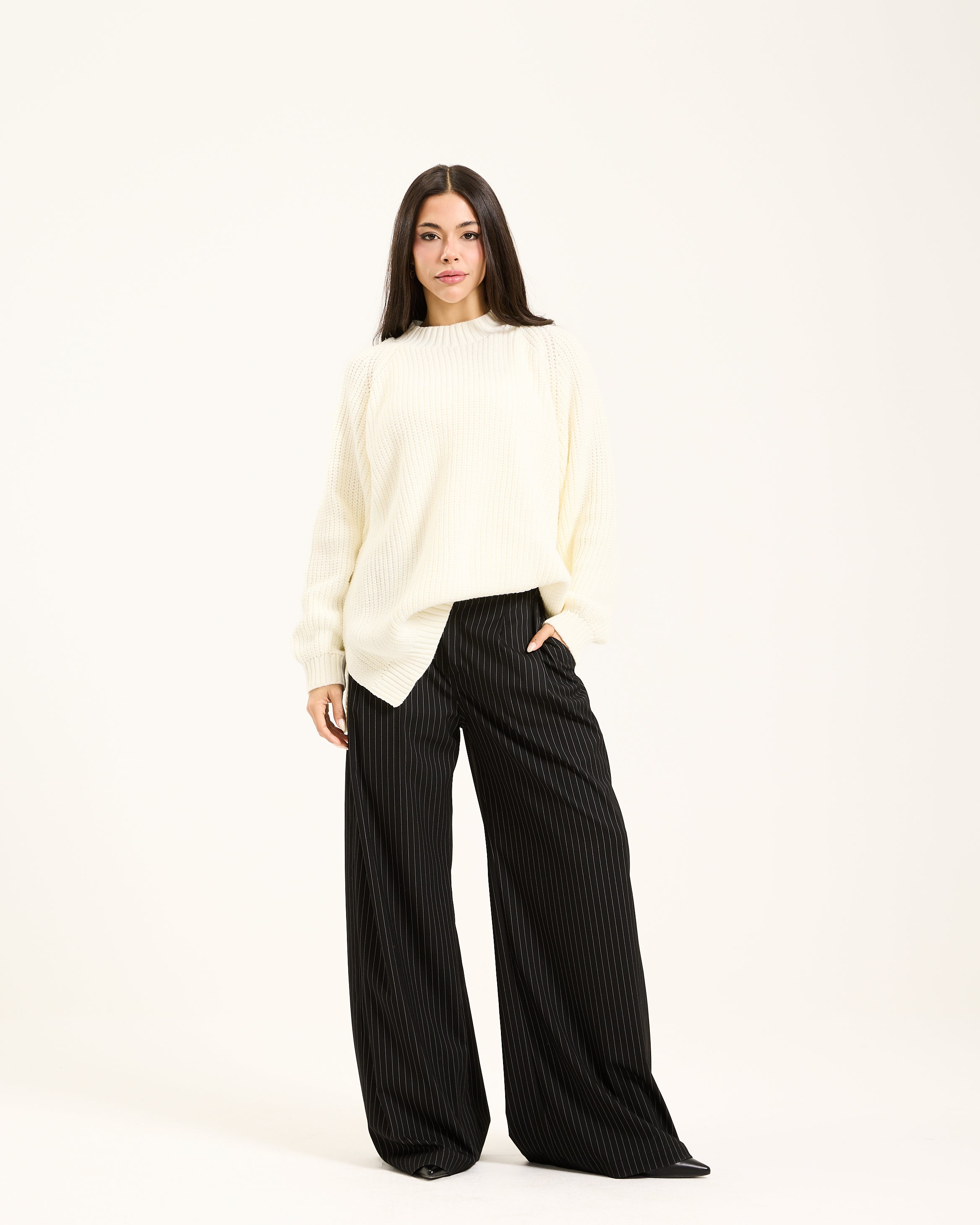Oversize Pullover In White