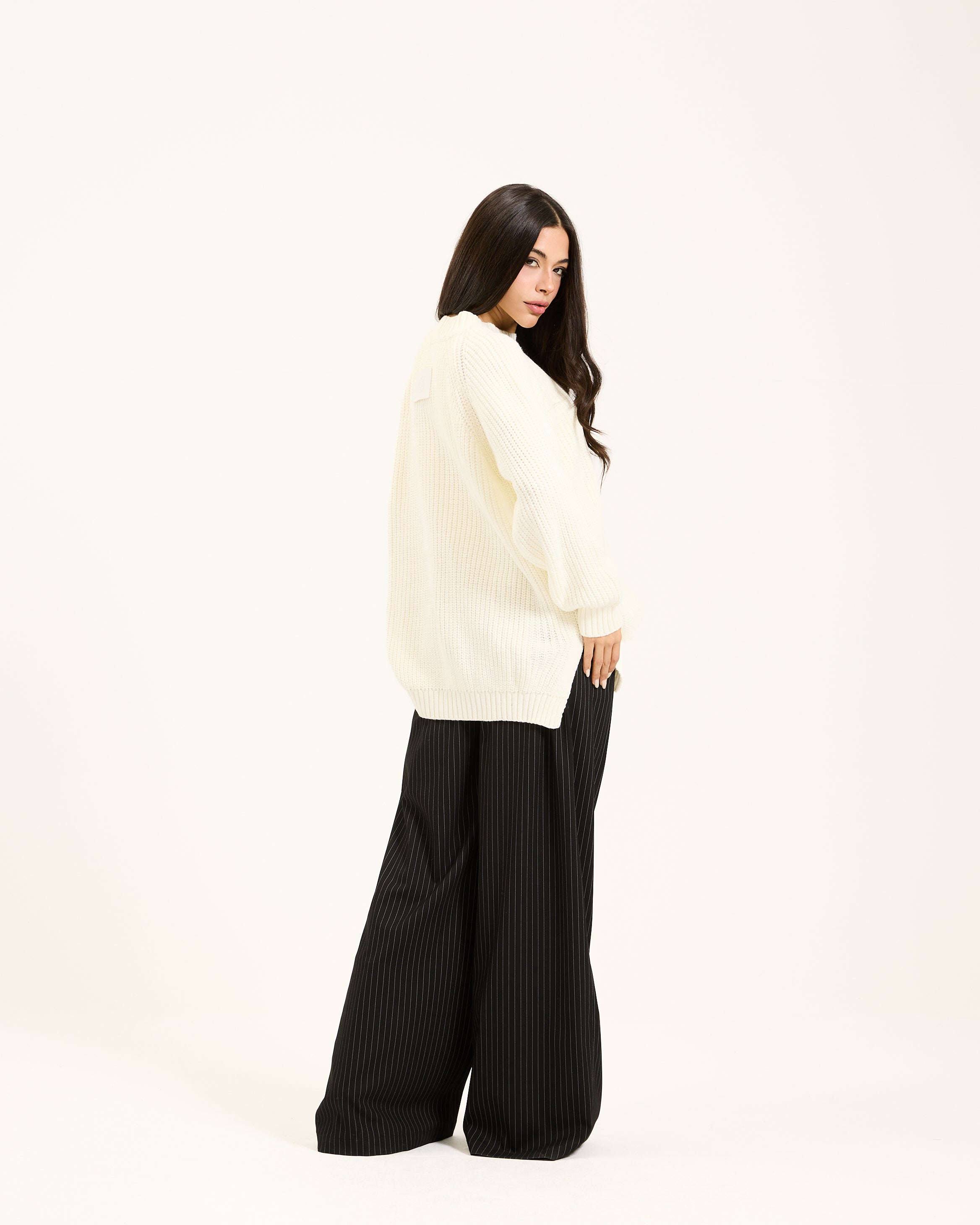 Oversize Pullover In White