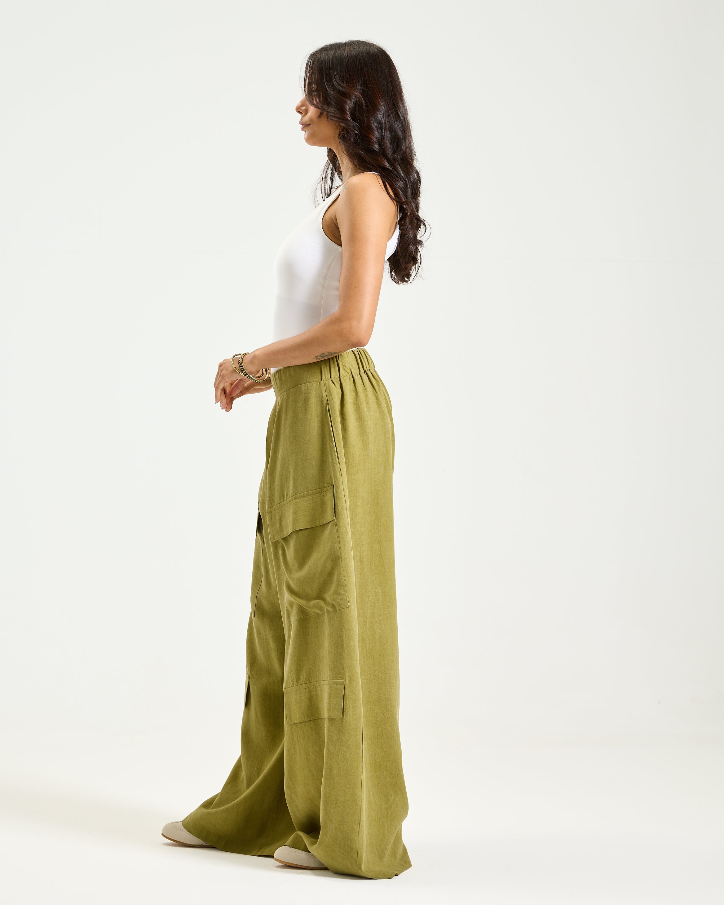 Low Crotch Cargo Pants