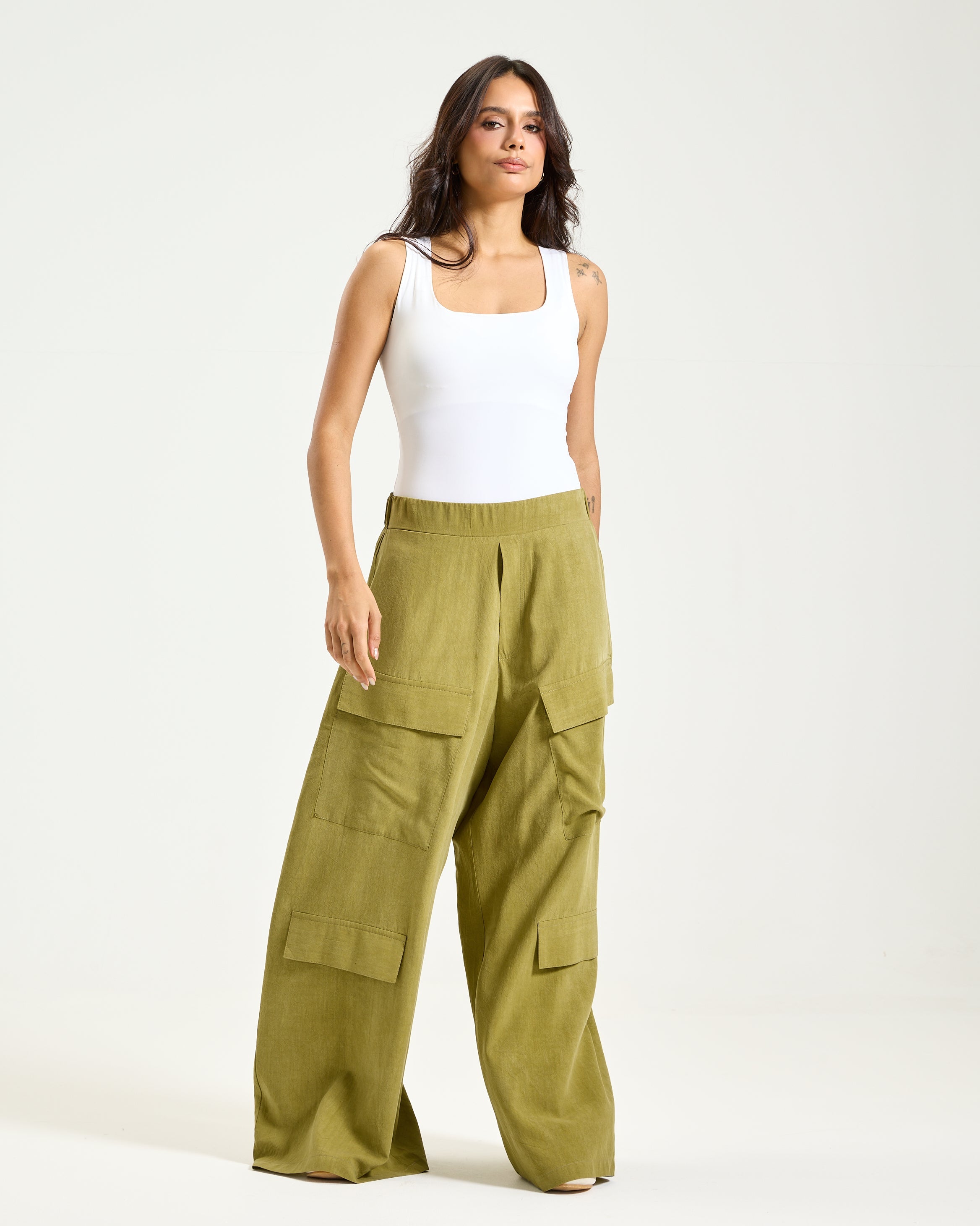 Low Crotch Cargo Pants