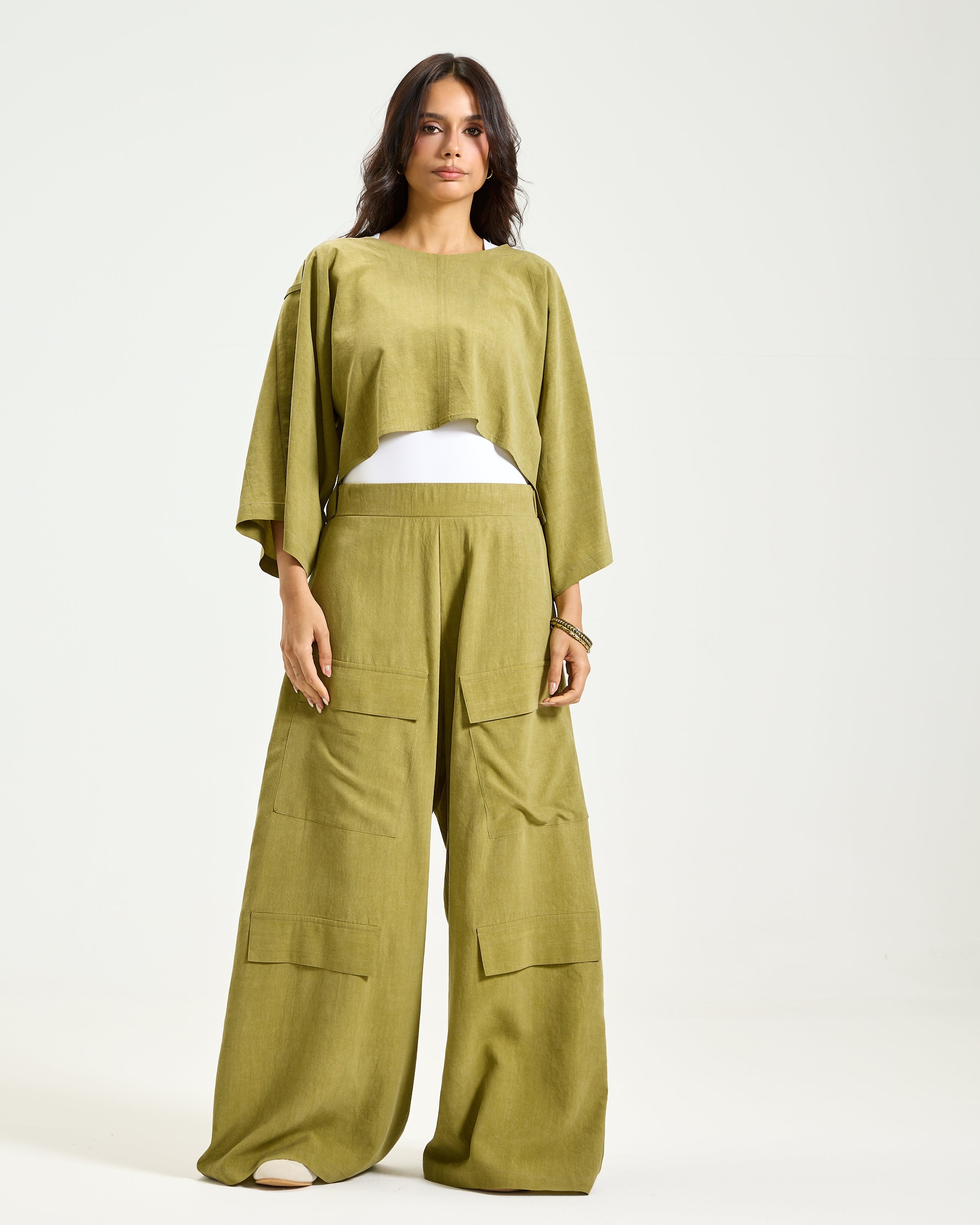 Apple Green Cropped Top