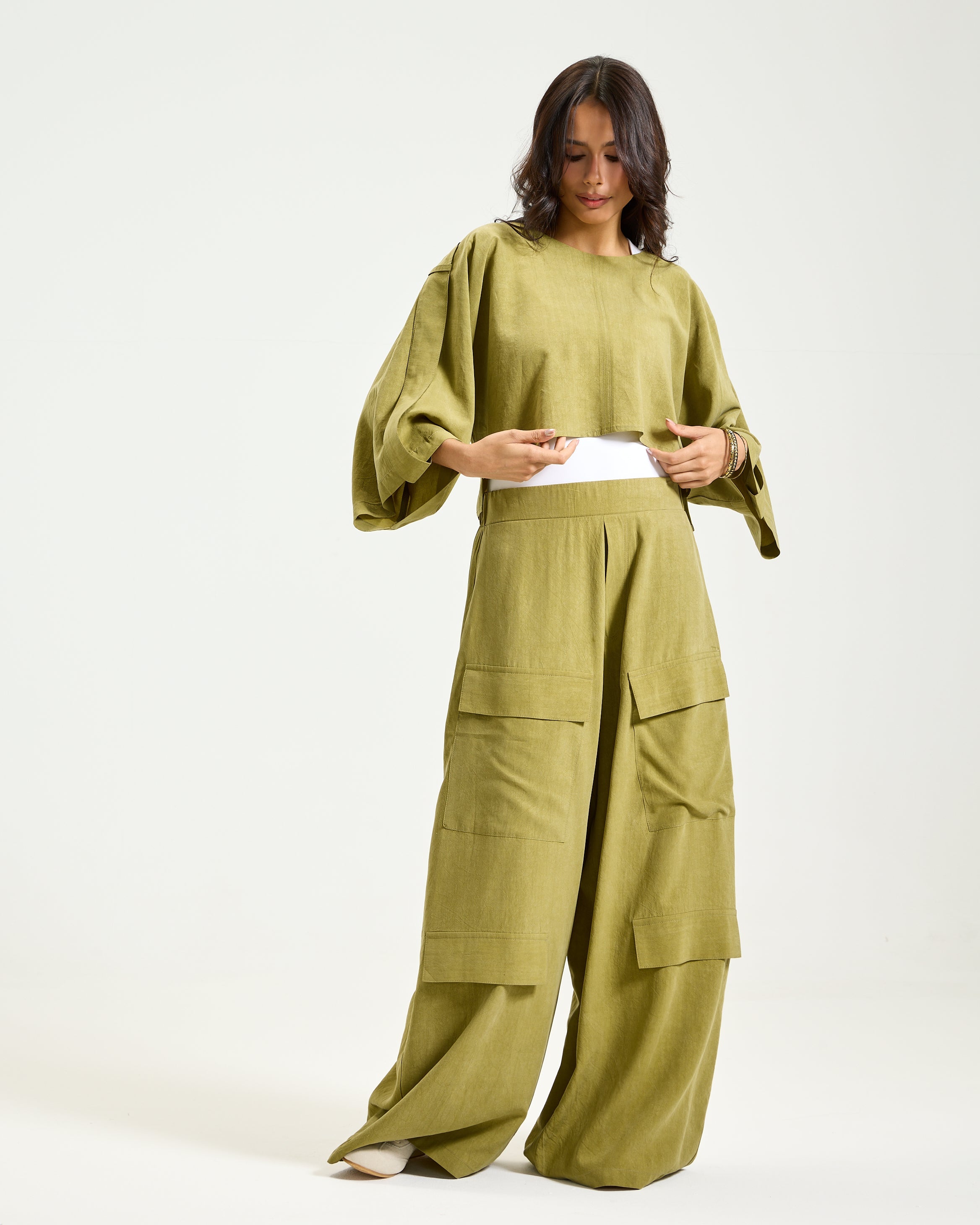 Apple Green Cropped Top