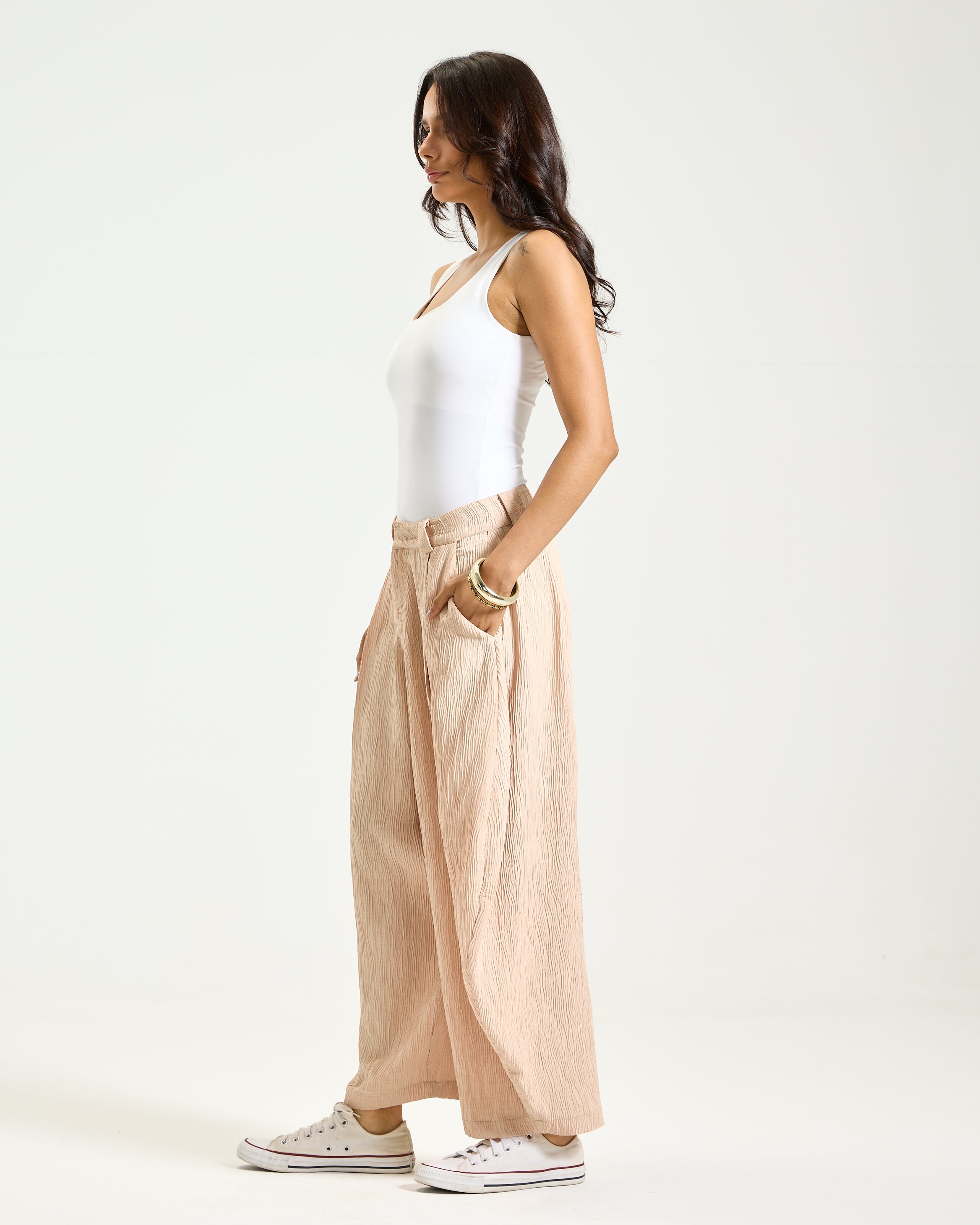Crushed Peach Balloon Pants