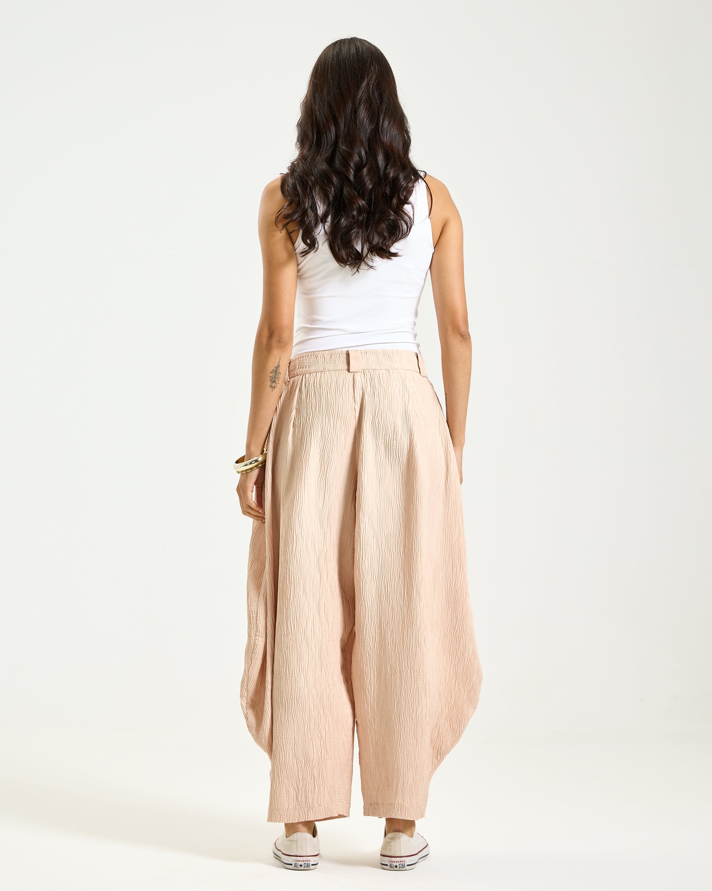 Crushed Peach Balloon Pants