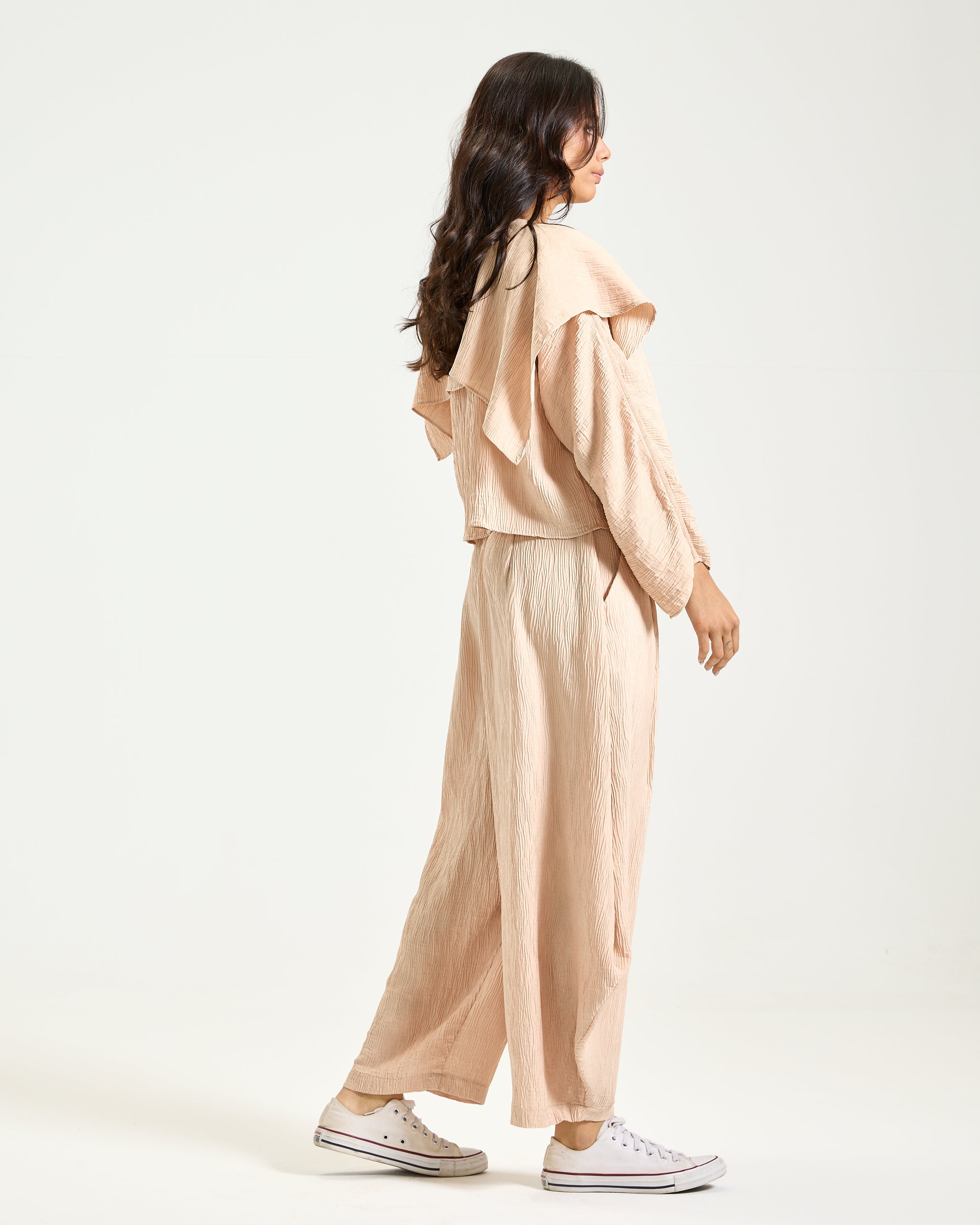 Cropped Crushed Peach Cardigan