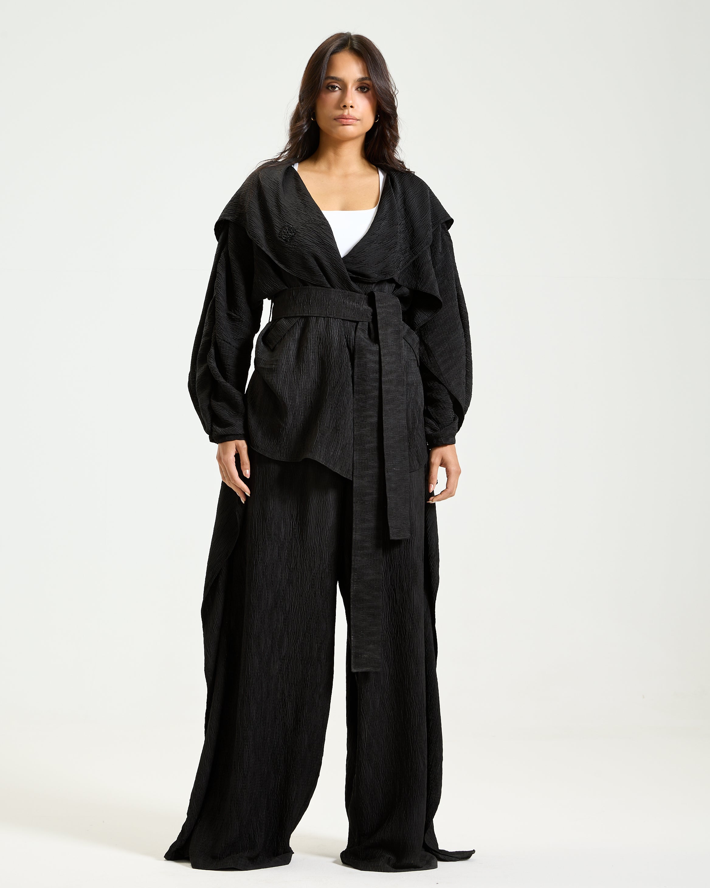 Crushed Black Kimono