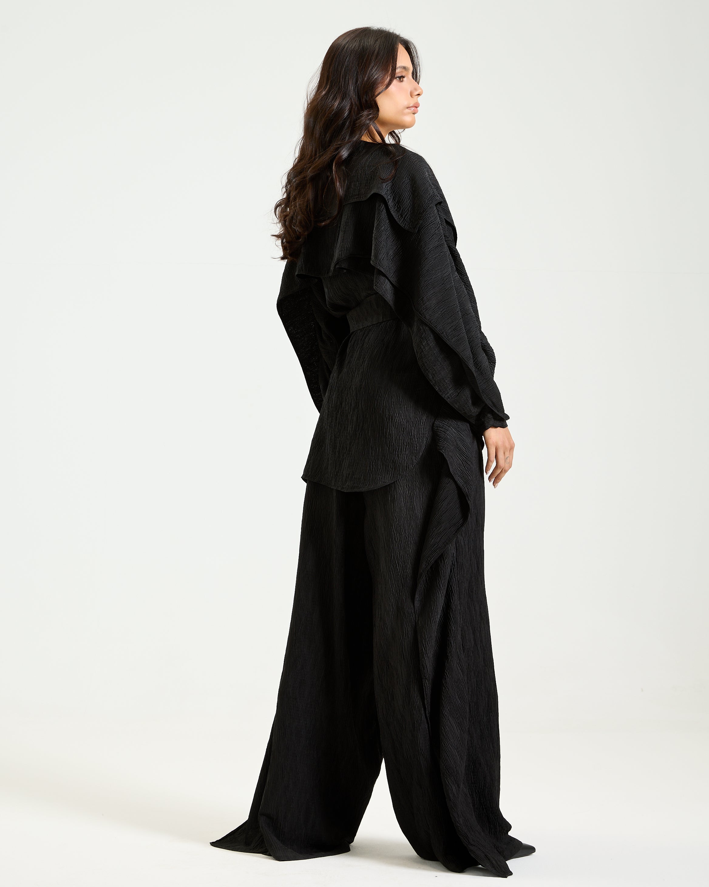 Crushed Black Kimono