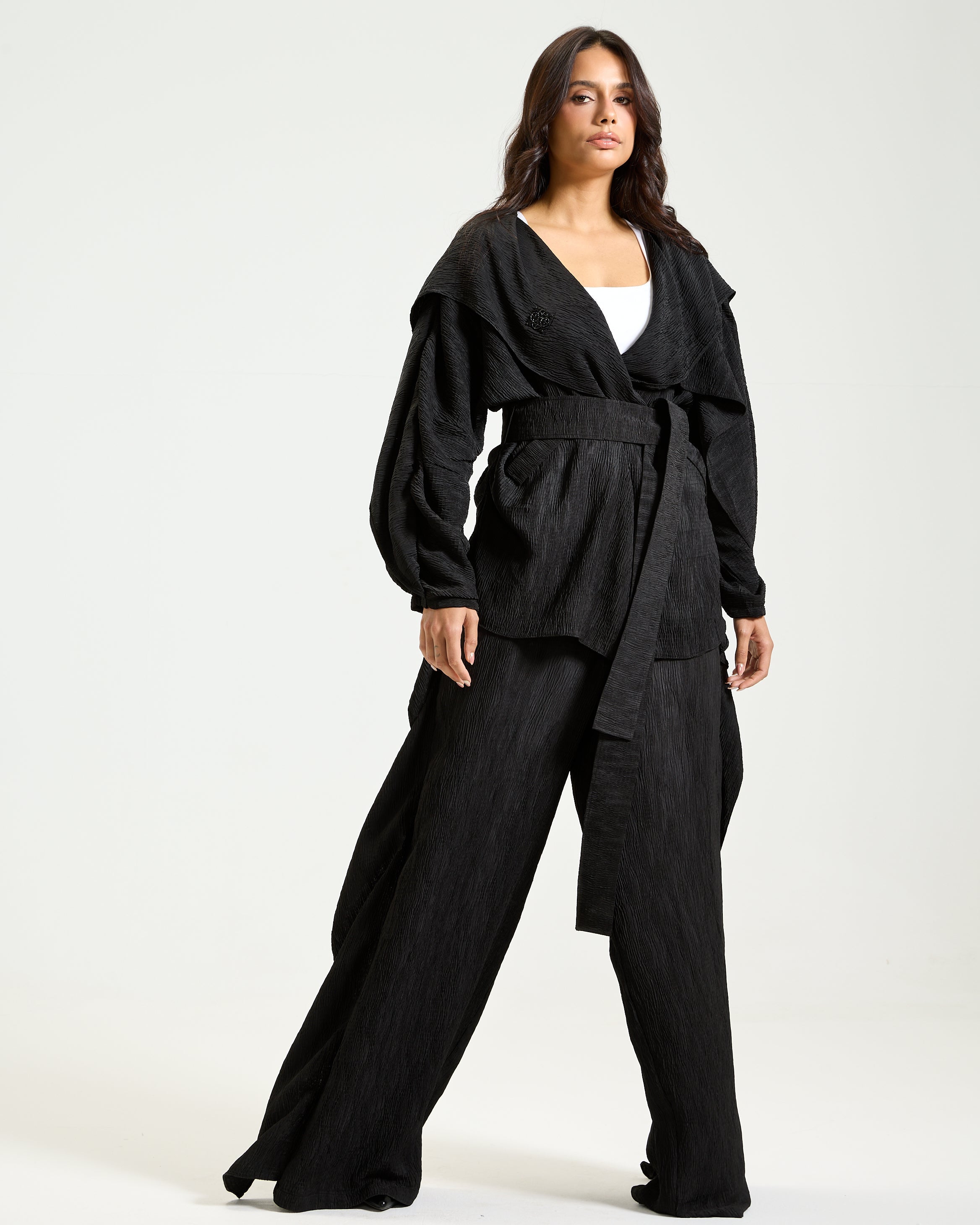 Crushed Black Kimono